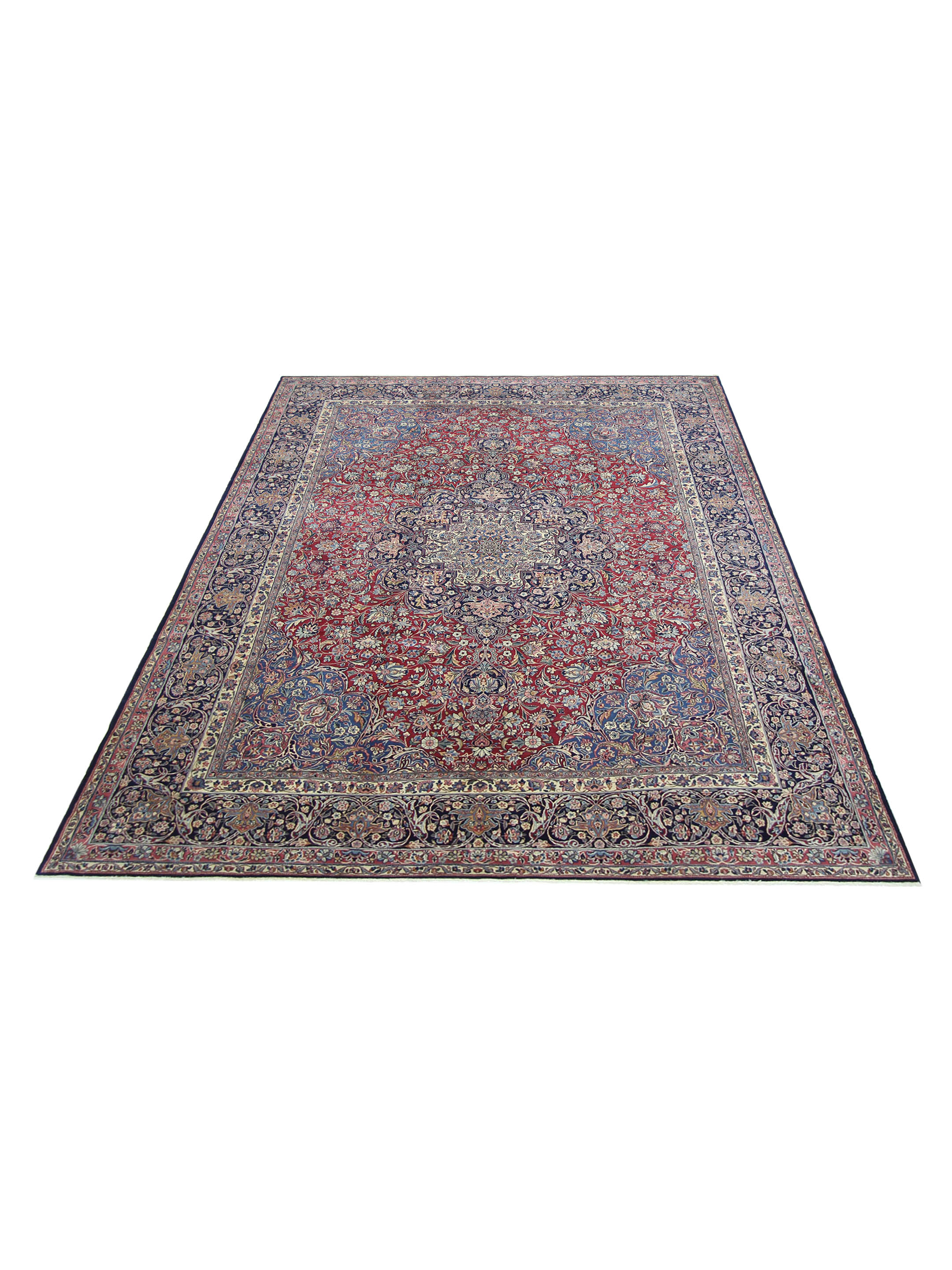 Kerman Hand Knotted Navy 10x13 - Image 2 of 5