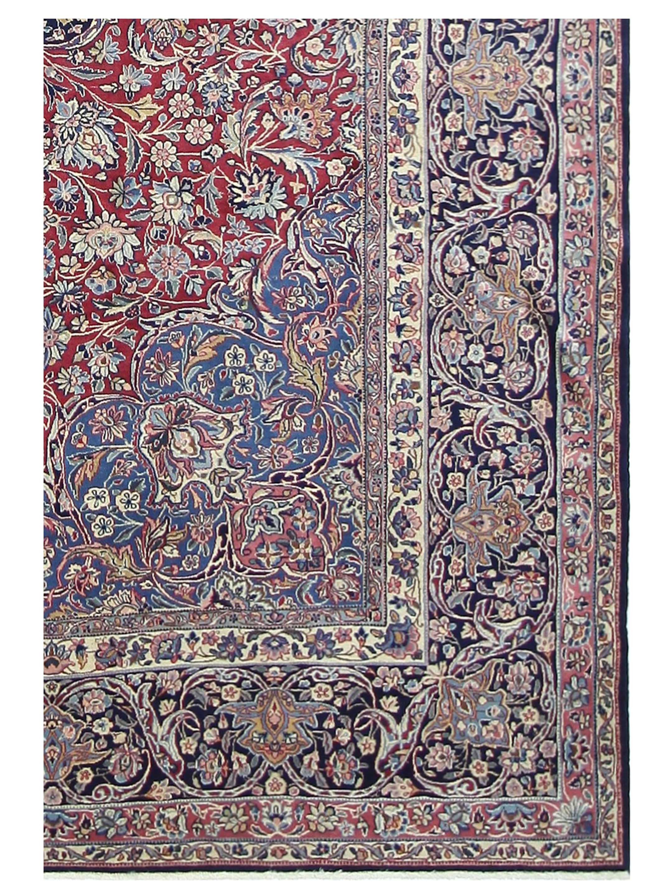Kerman Hand Knotted Navy 10x13 - Image 3 of 5