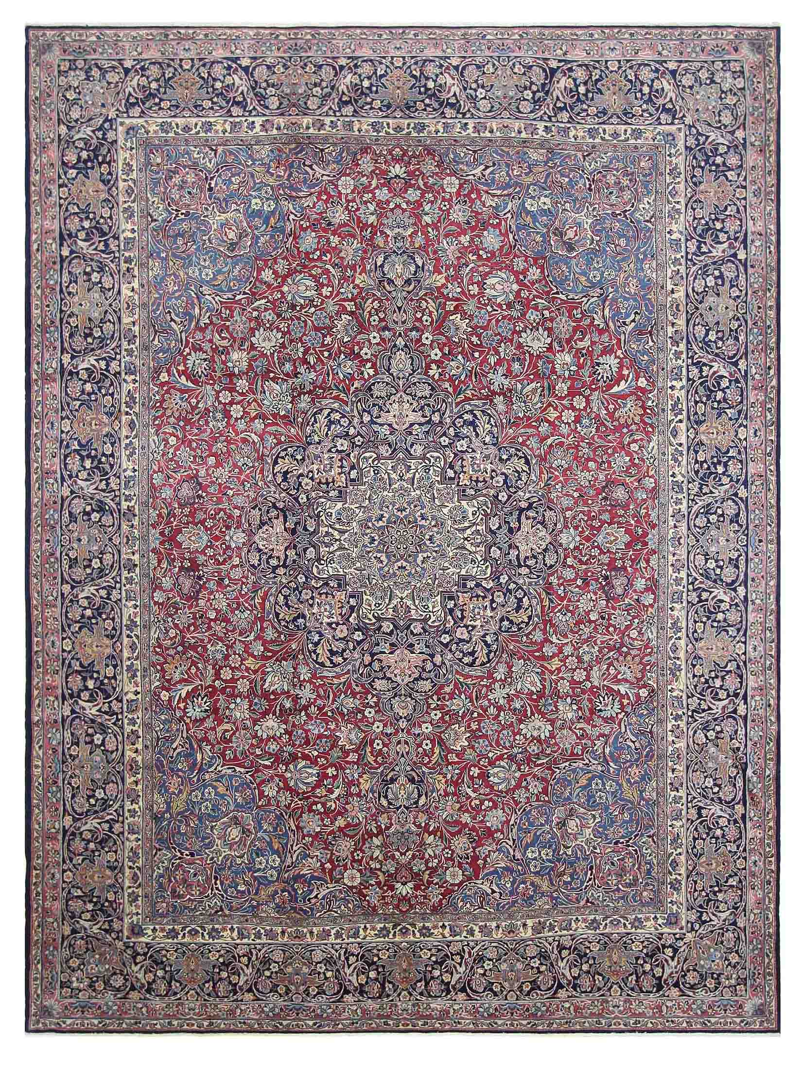 Kerman Hand Knotted Navy 10x13
