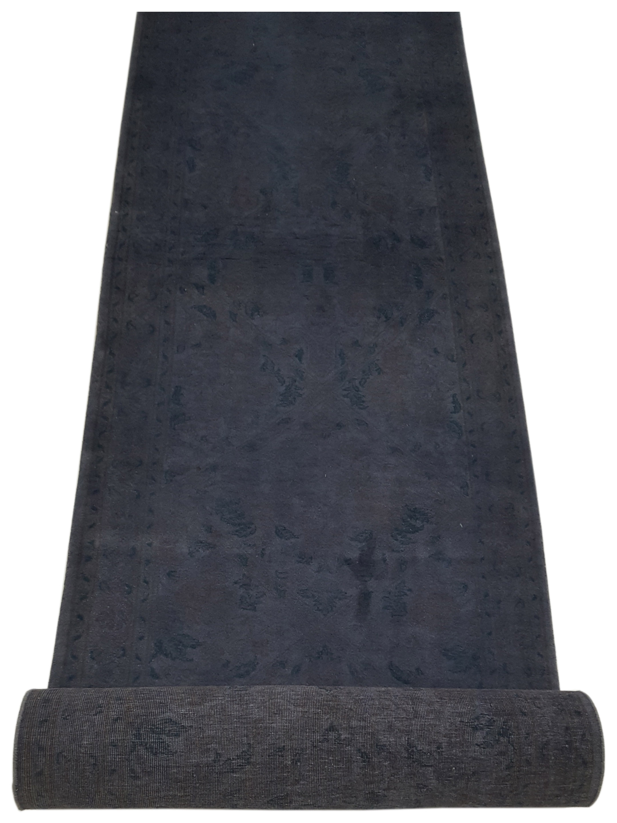 Classic Overdyed Hand Knotted Grey 3x16 - Image 5 of 5