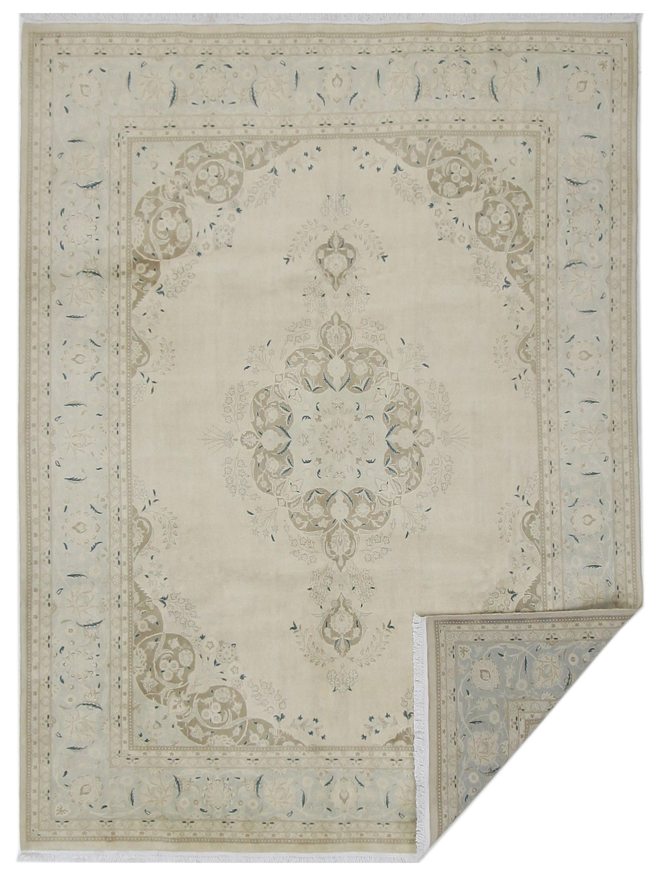 Classic Hand Knotted Ivory 8x10 - Image 6 of 6