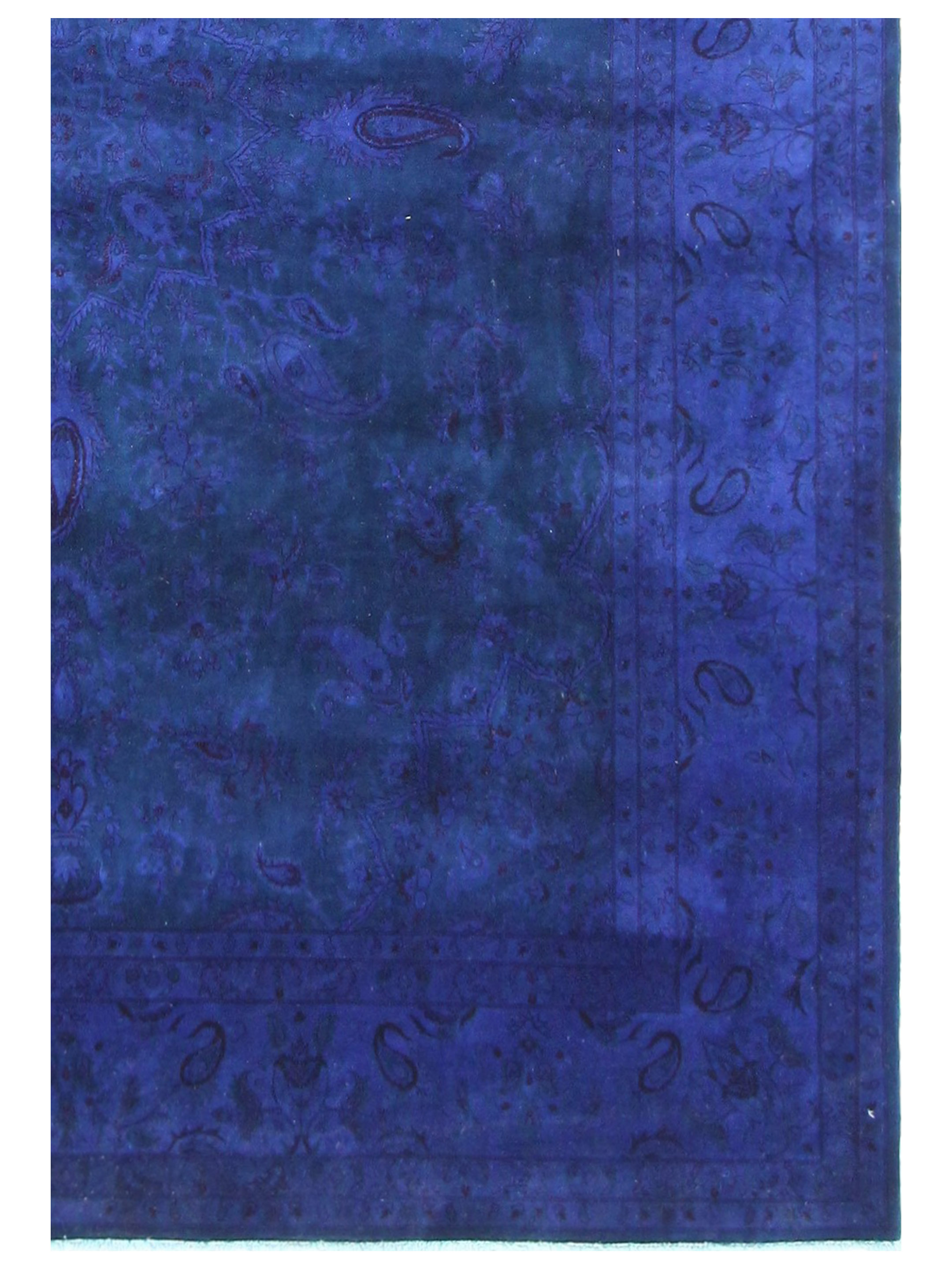 Classic Overdyed Hand Knotted Blue 8x10 - Image 3 of 5