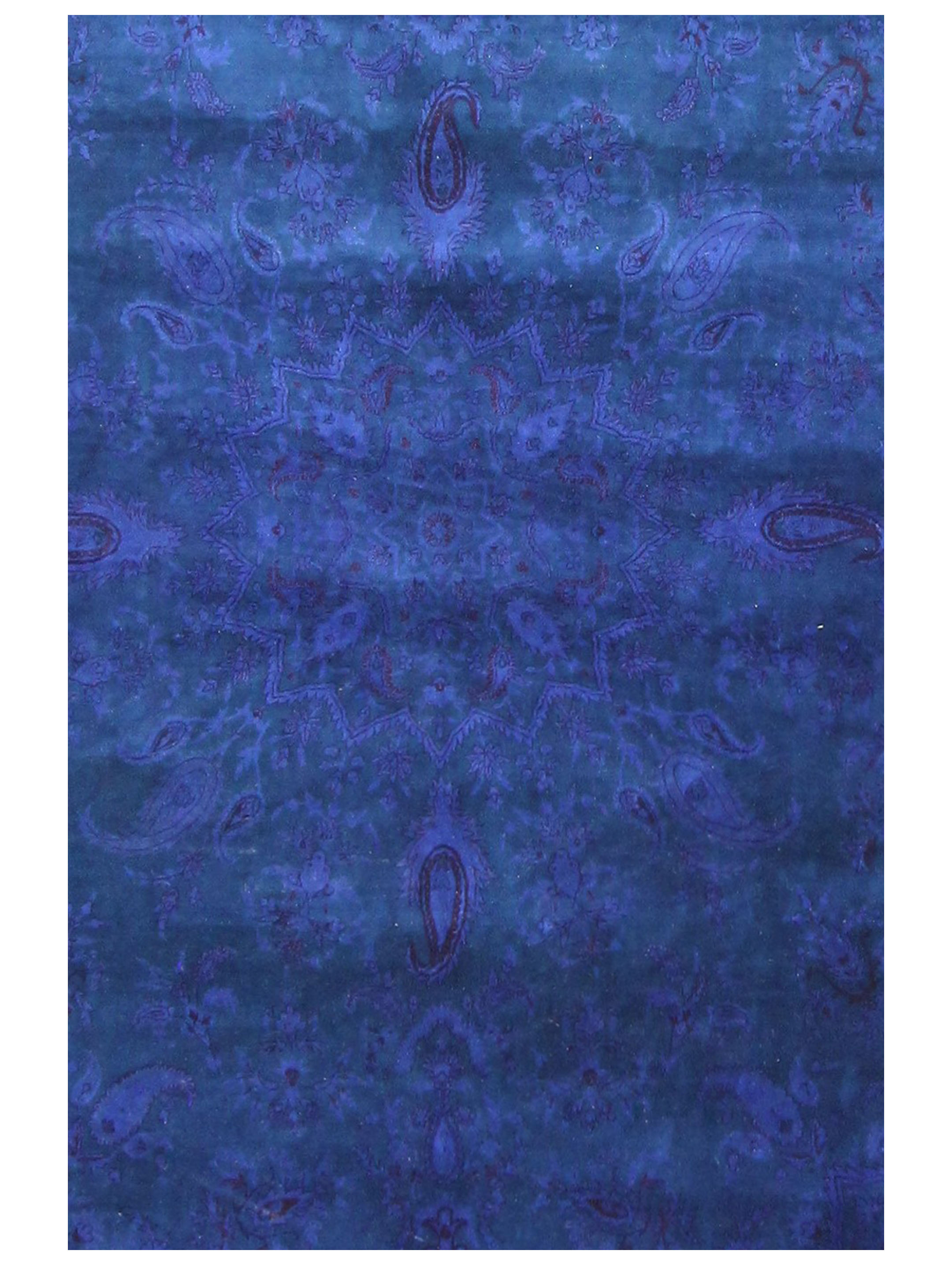Classic Overdyed Hand Knotted Blue 8x10 - Image 4 of 5