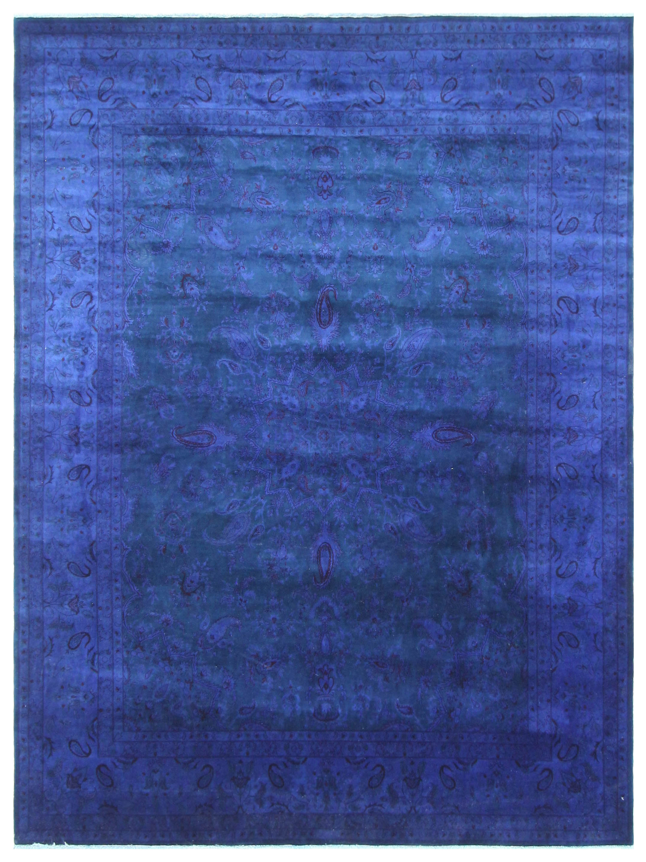 Classic Overdyed Hand Knotted Blue 8x10