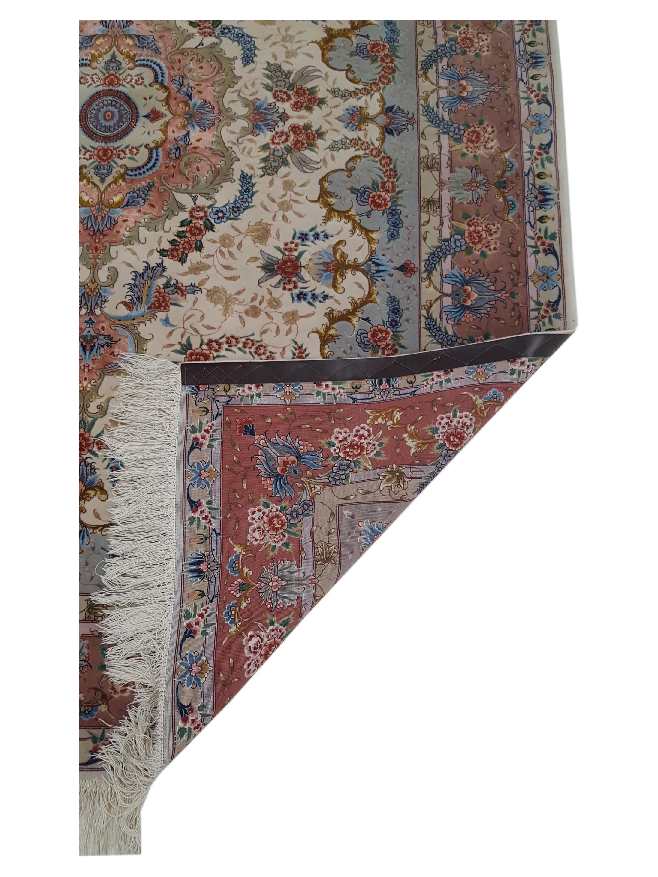 Fine Tabriz Hand Knotted Ivory 5x7 - Image 3 of 5