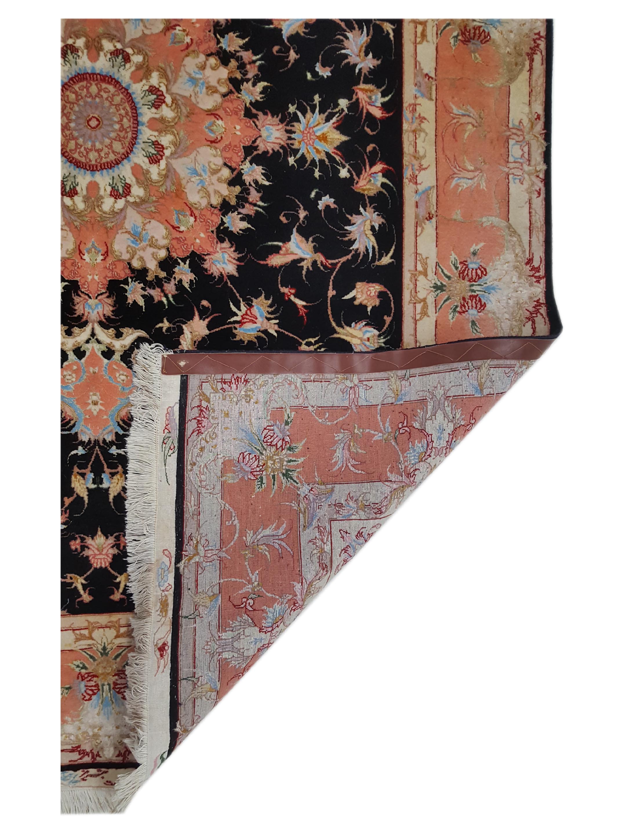 Fine Tabriz Hand Knotted Black 5x7 - Image 3 of 5