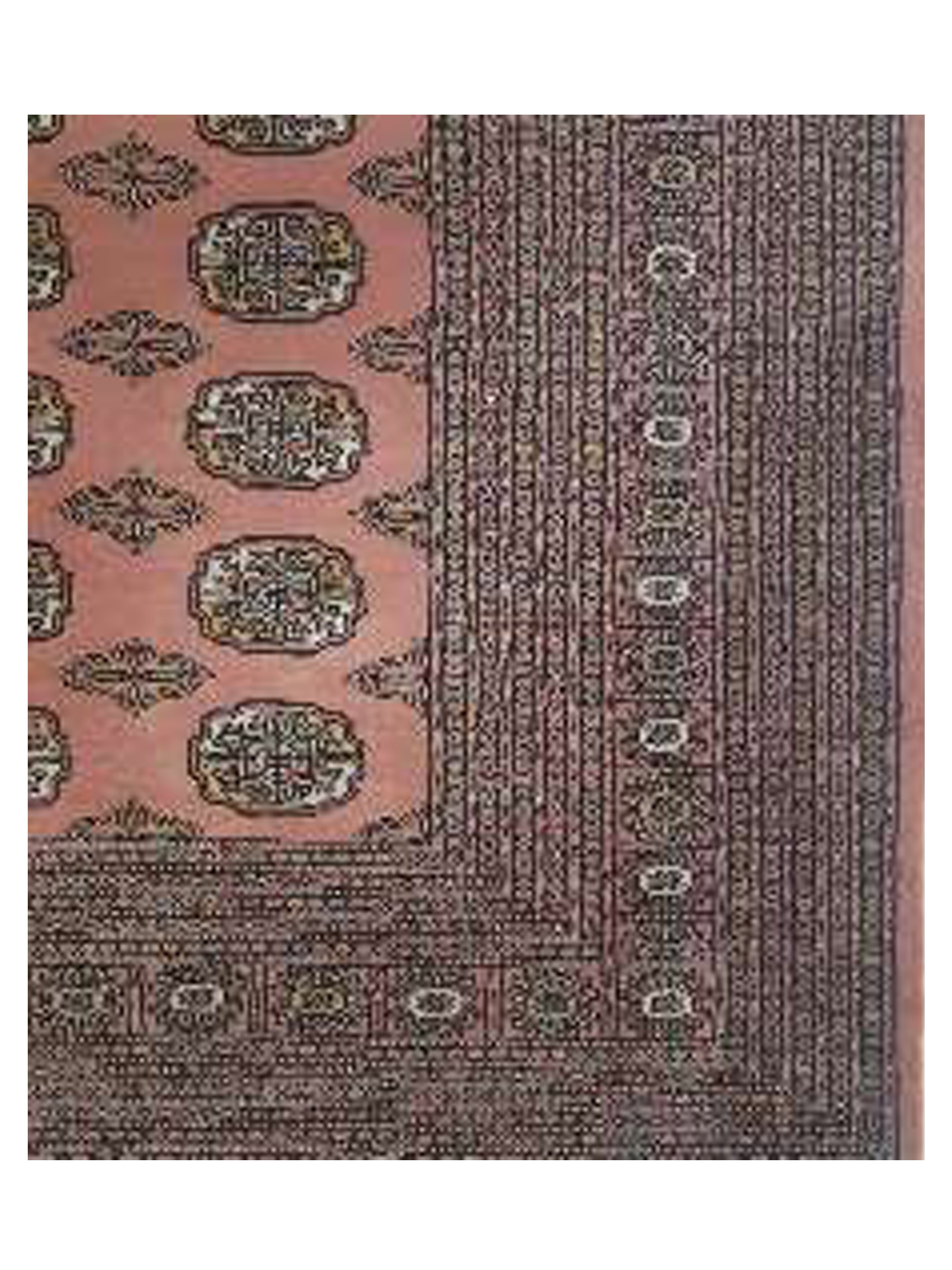 Bokhara Hand Knotted Pink 10x13 - Image 3 of 6