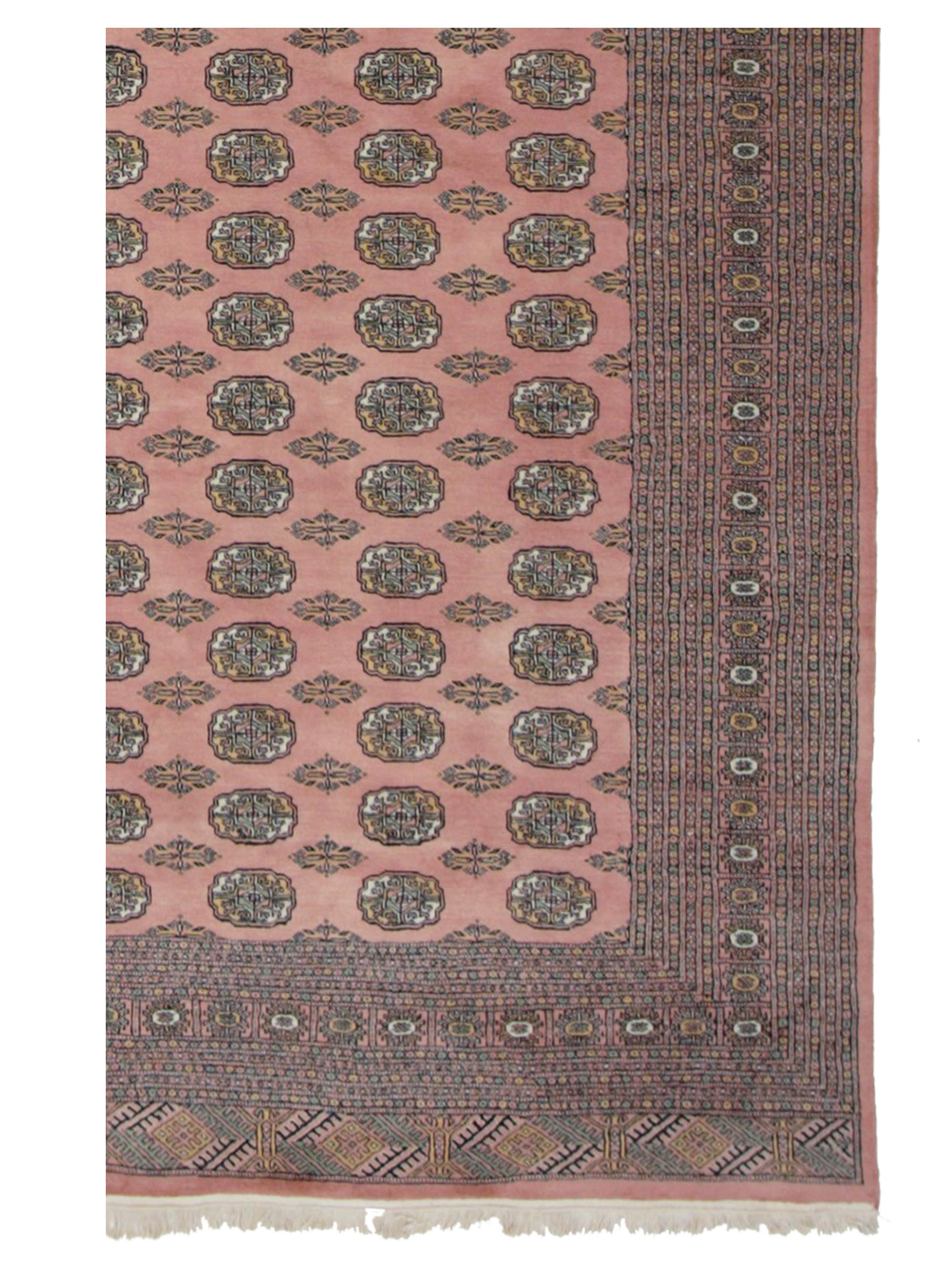 Bokhara Hand Knotted Pink 10x13 - Image 4 of 6