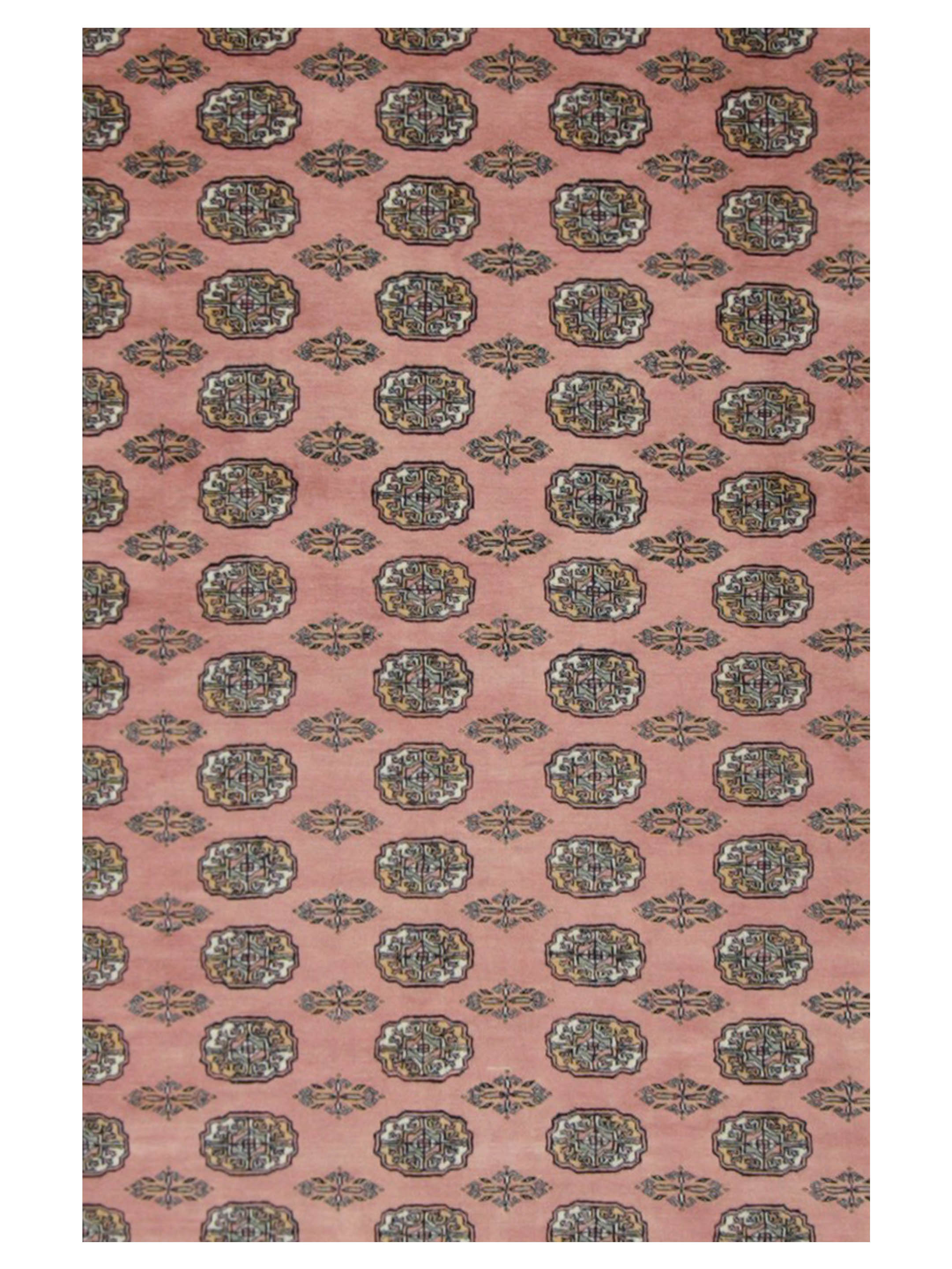 Bokhara Hand Knotted Pink 10x13 - Image 5 of 6