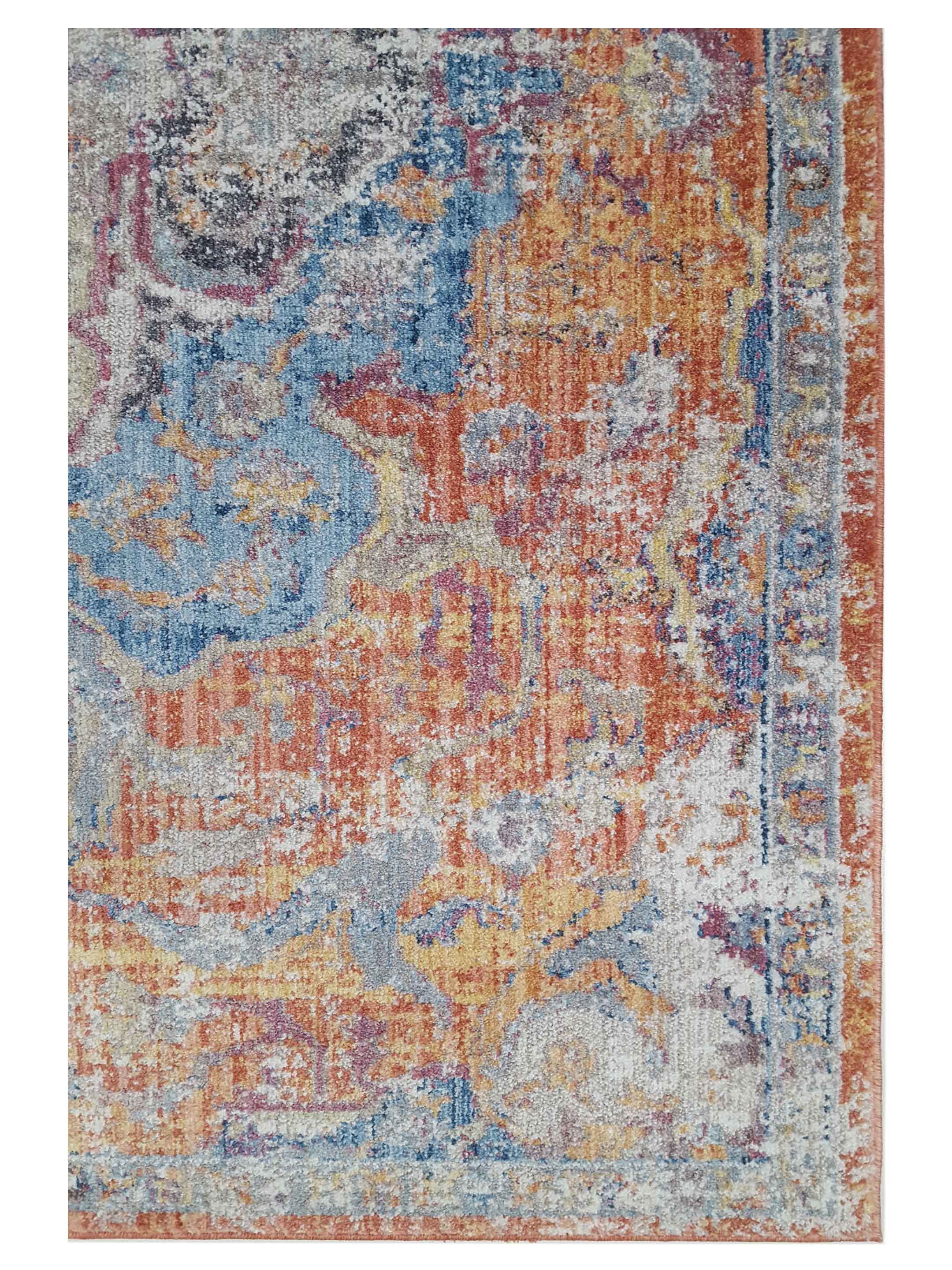 Isle Power Loom Orange 5x8 - Image 3 of 5