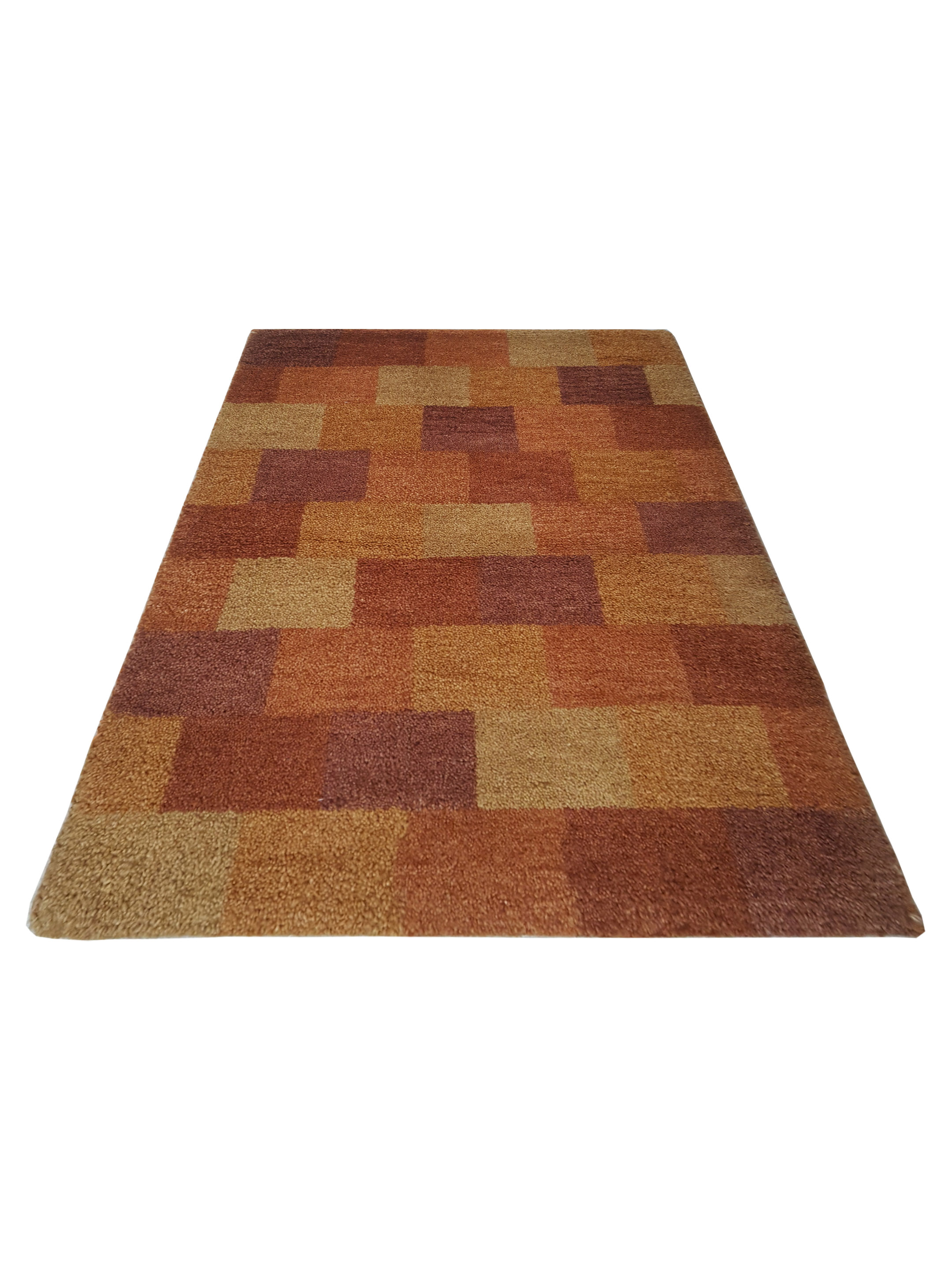 Gabbeh-In Hand Knotted Orange 2x3 - Image 2 of 5