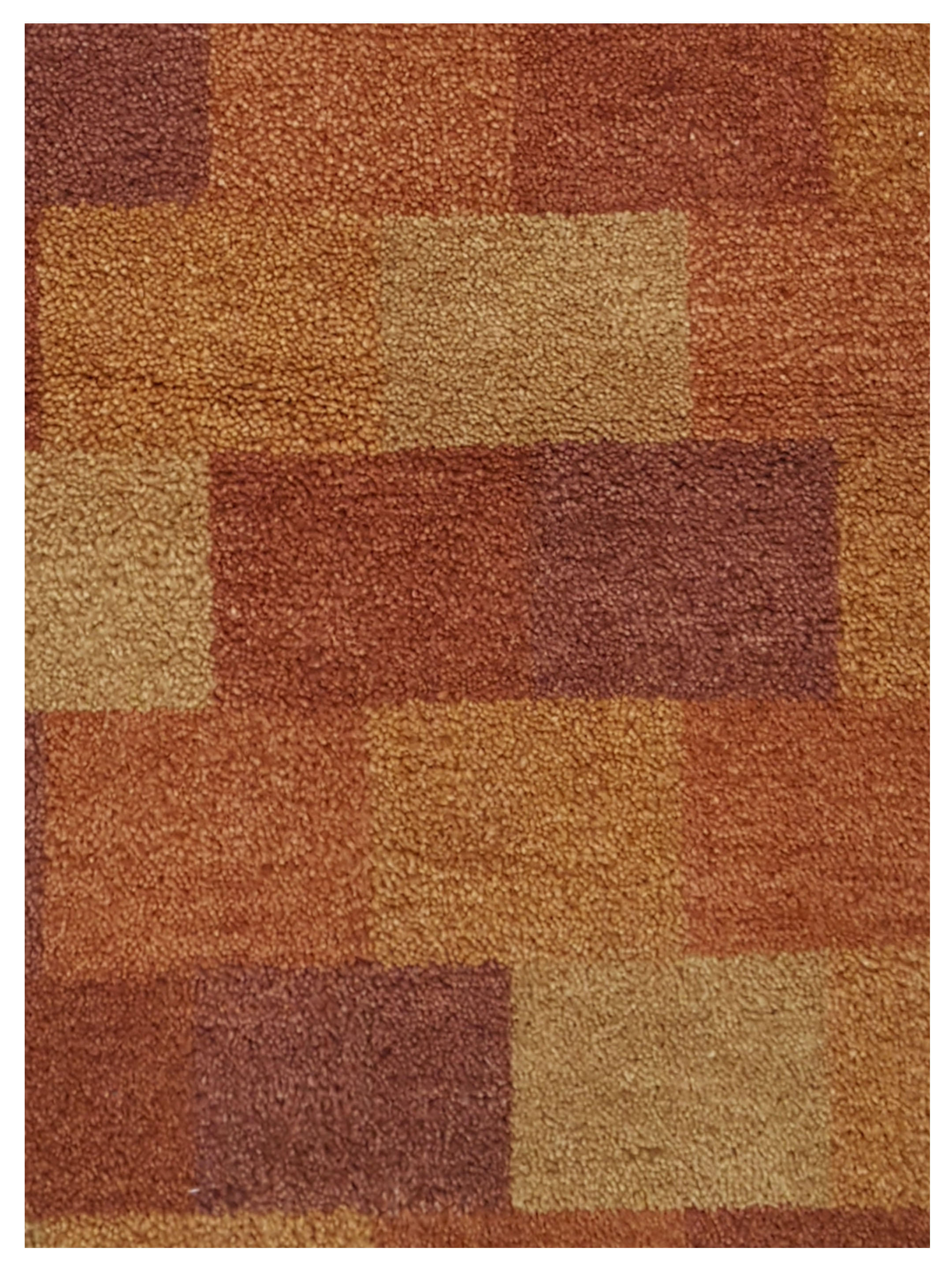 Gabbeh-In Hand Knotted Orange 2x3 - Image 3 of 5