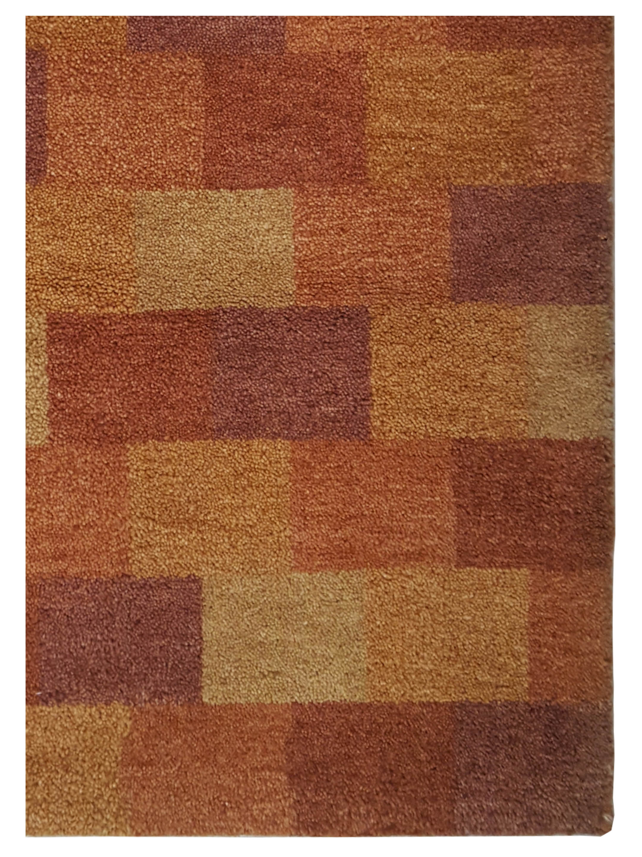 Gabbeh-In Hand Knotted Orange 2x3 - Image 4 of 5
