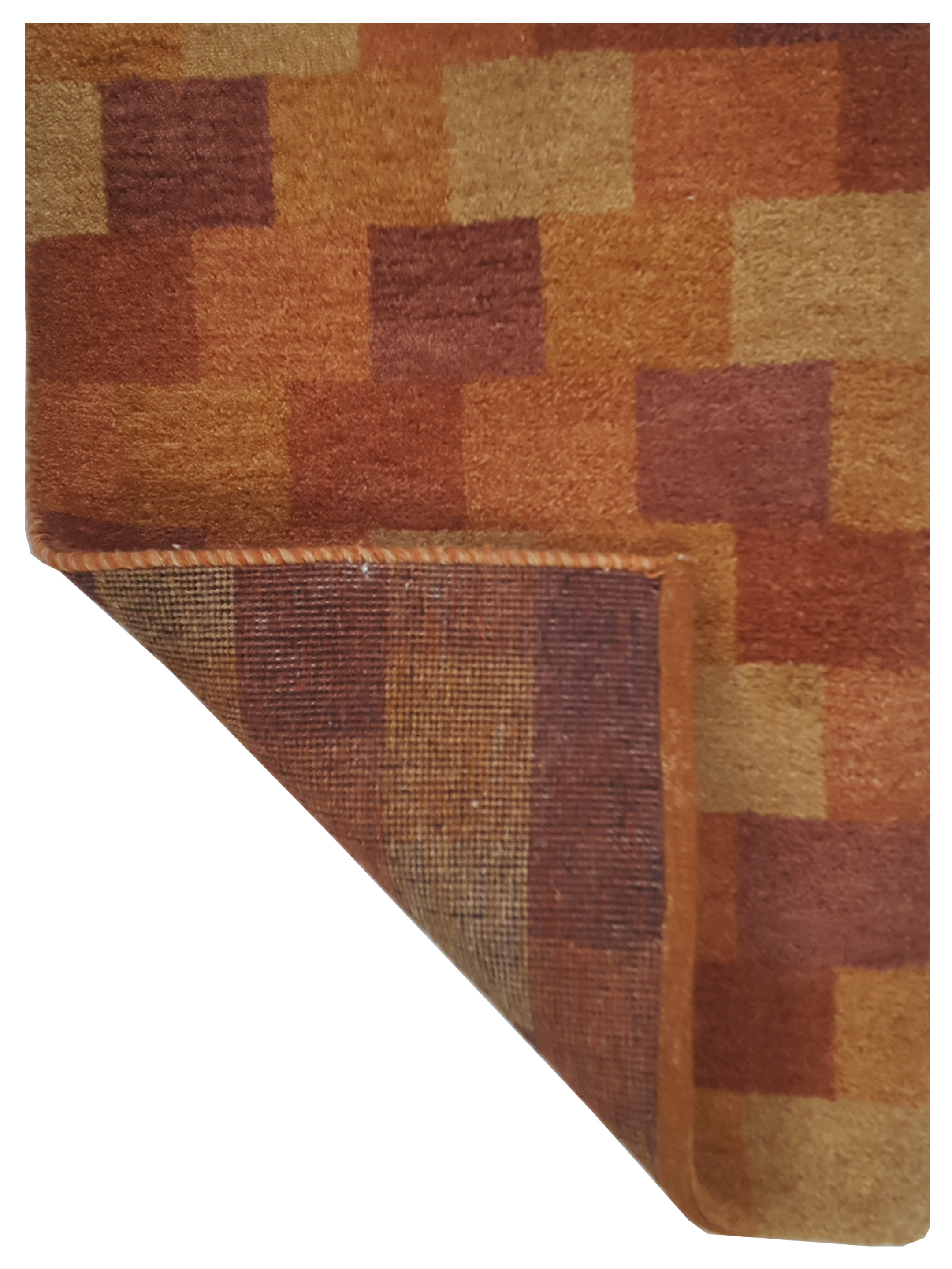 Gabbeh-In Hand Knotted Orange 2x3 - Image 5 of 5