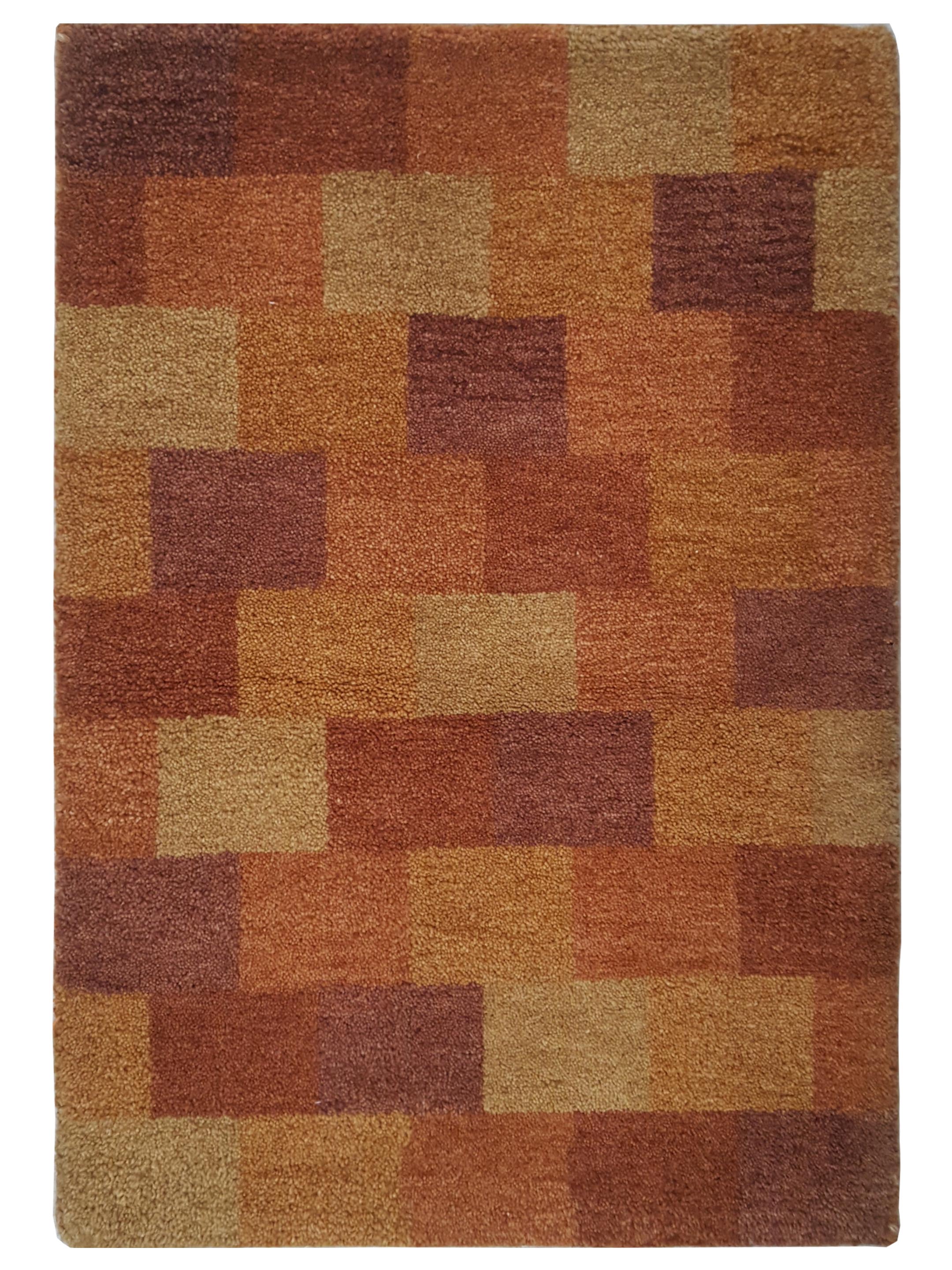 Gabbeh-In Hand Knotted Orange 2x3