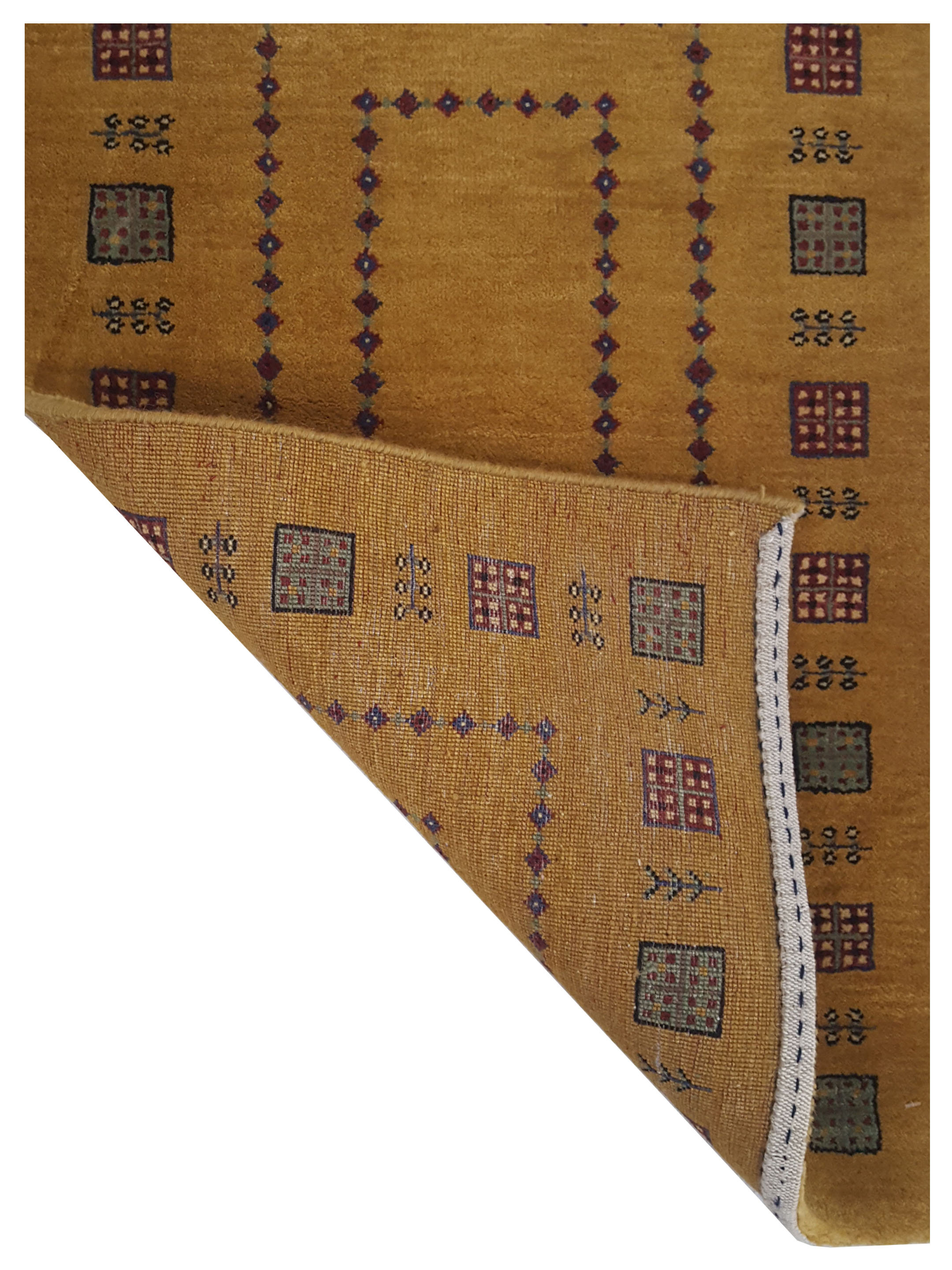 Gabbeh-In Hand Knotted Gold 2x3 - Image 5 of 5