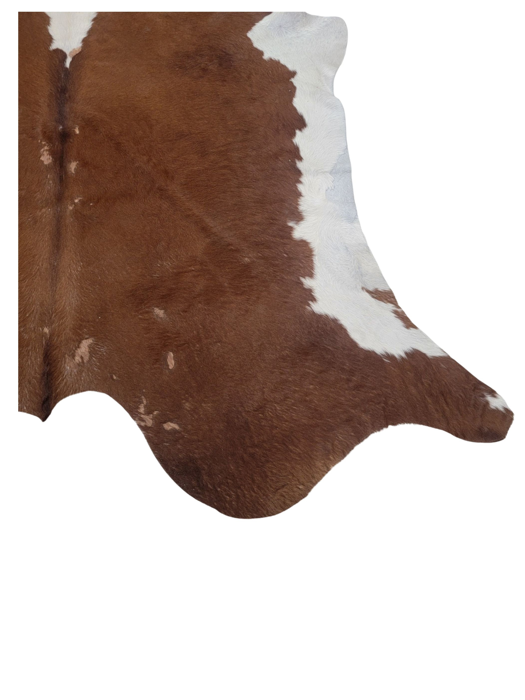 Brazil Cowhide 7x8 Brown / Ivory - Image 3 of 3