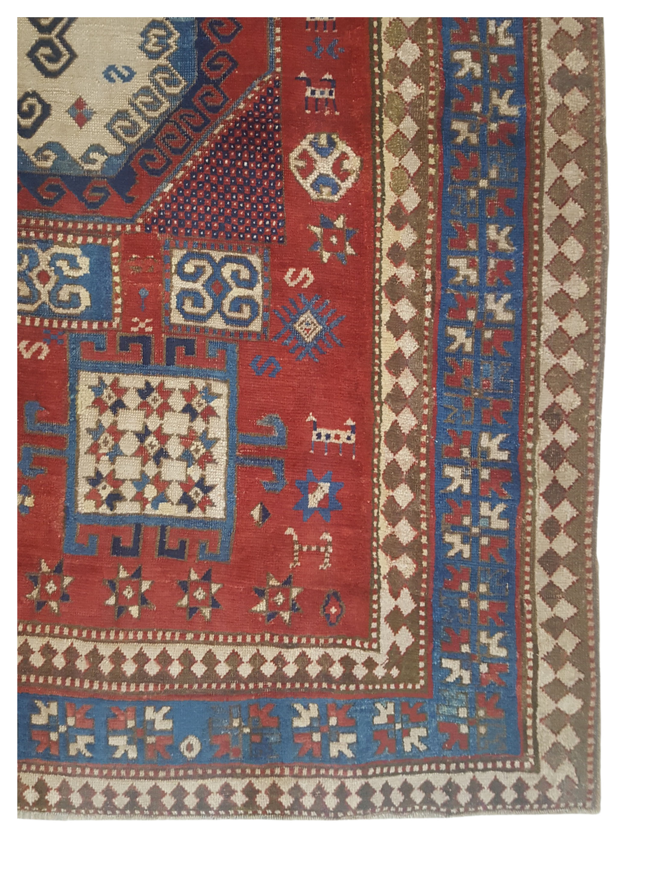 Antique Kazak Red 6x7 - Image 2 of 3
