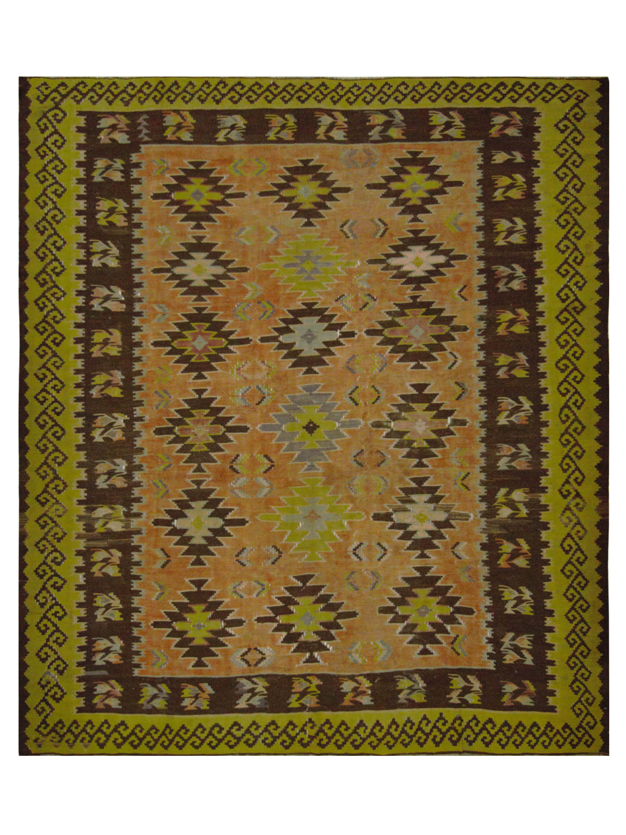 Vintage Kilim Hand Woven Rust 9x11