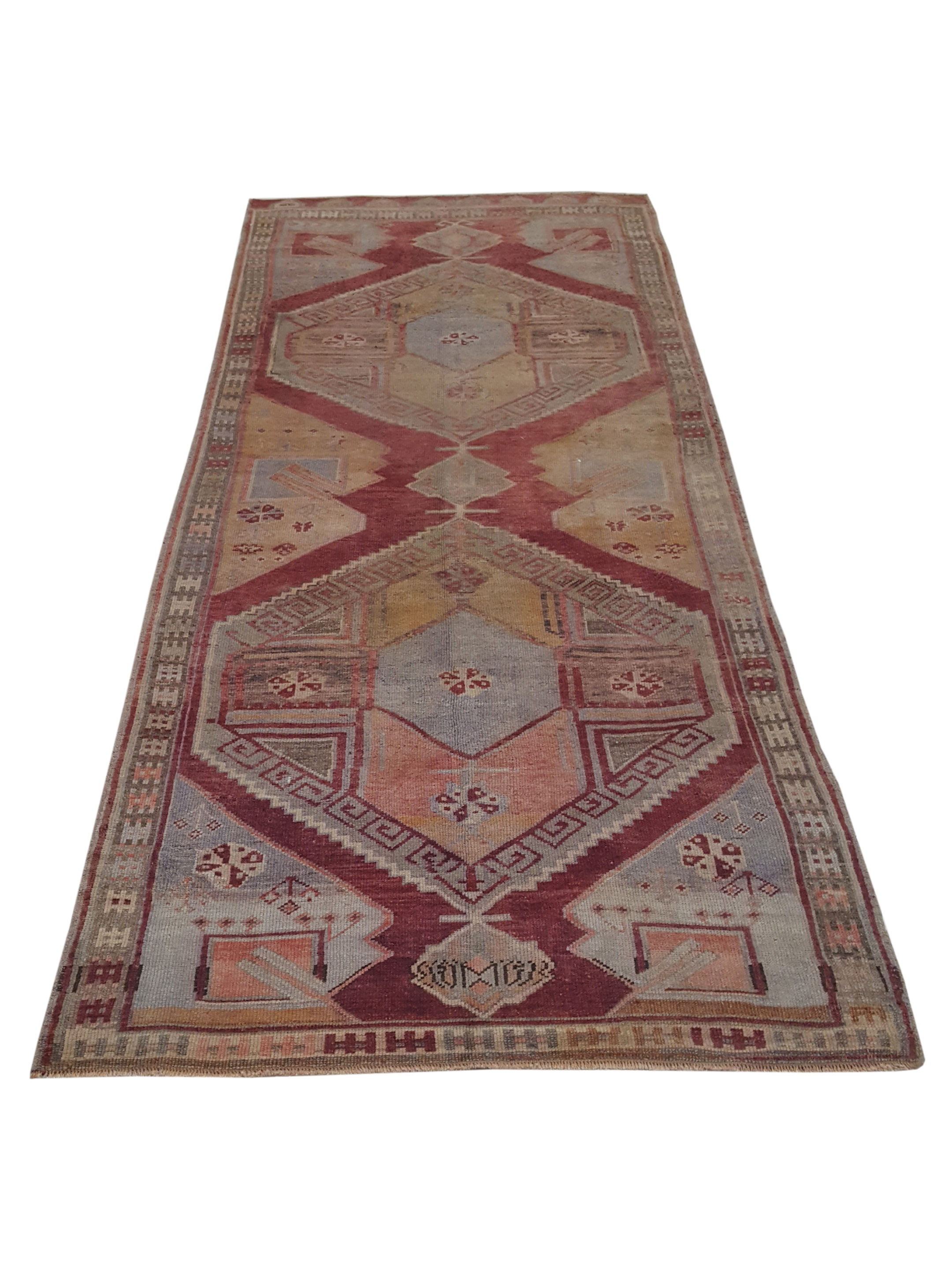 Anatolia Hand Knotted Orange 4x12 - Image 3 of 4