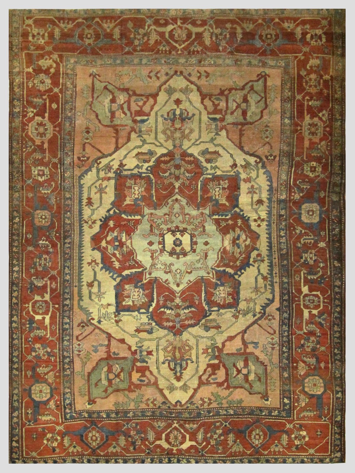 Antique Serapi Gold 9x13