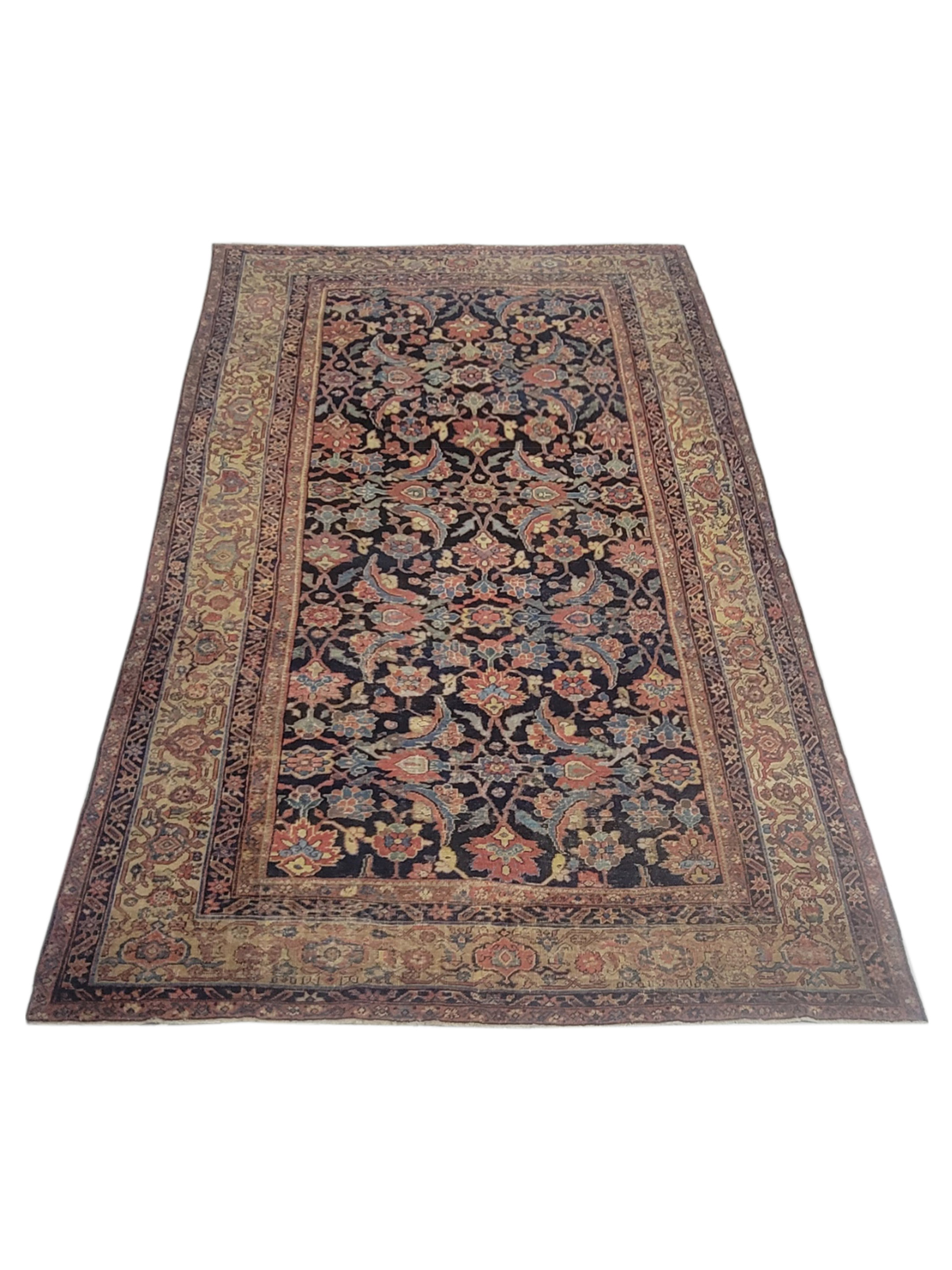 Antique Mahal Navy 10x14 - Image 2 of 5