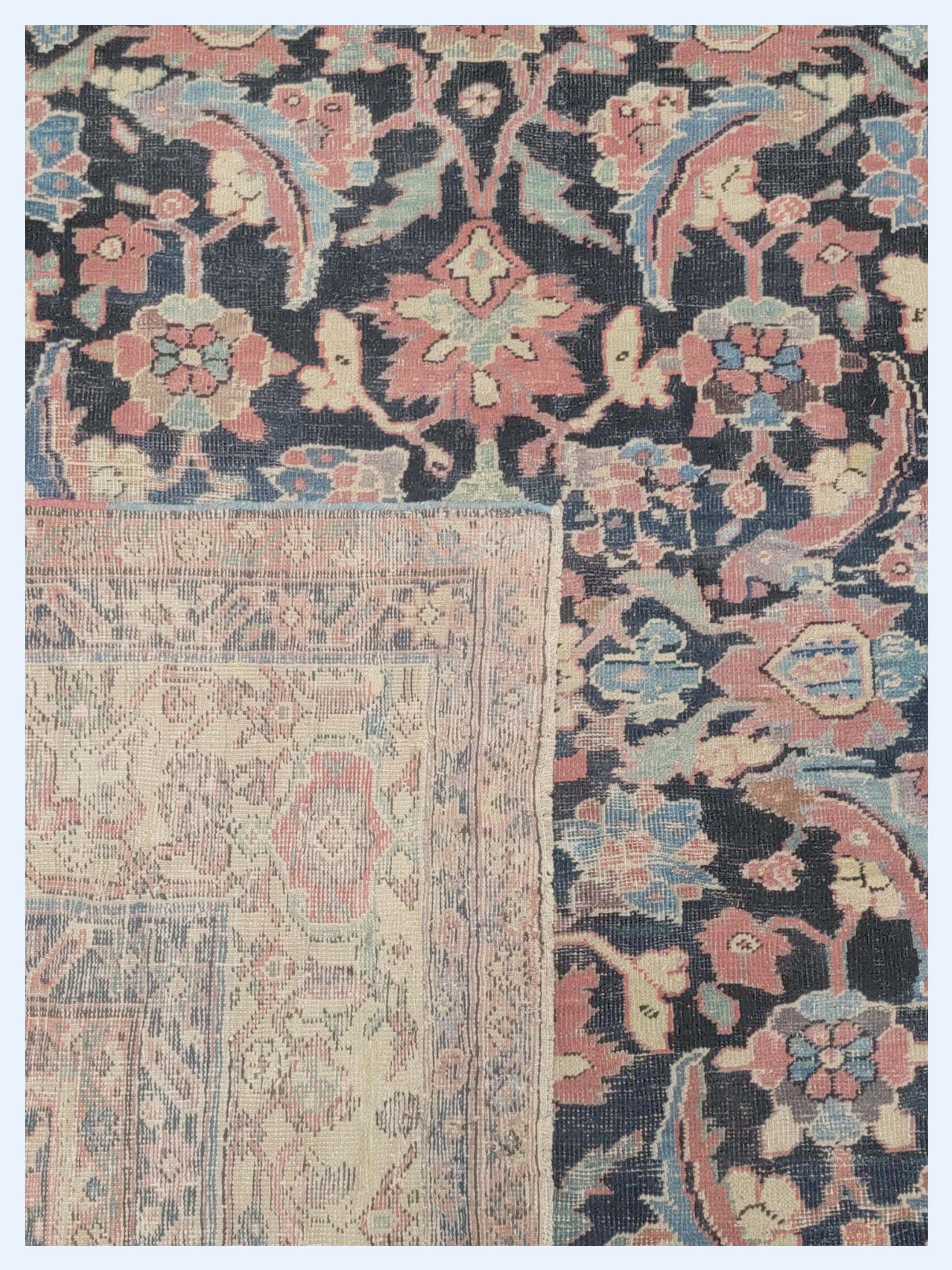 Antique Mahal Navy 10x14 - Image 3 of 5