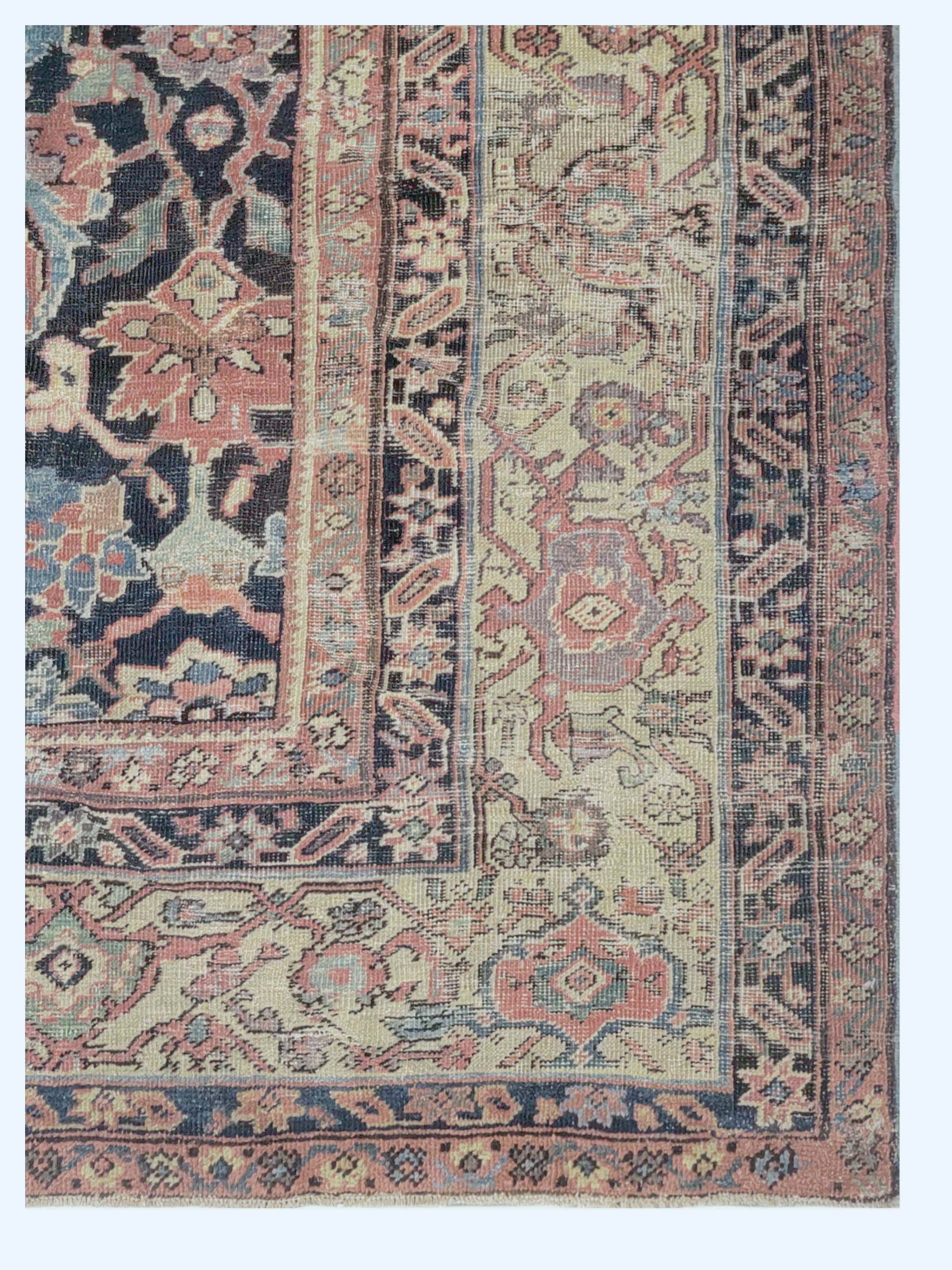 Antique Mahal Navy 10x14 - Image 4 of 5