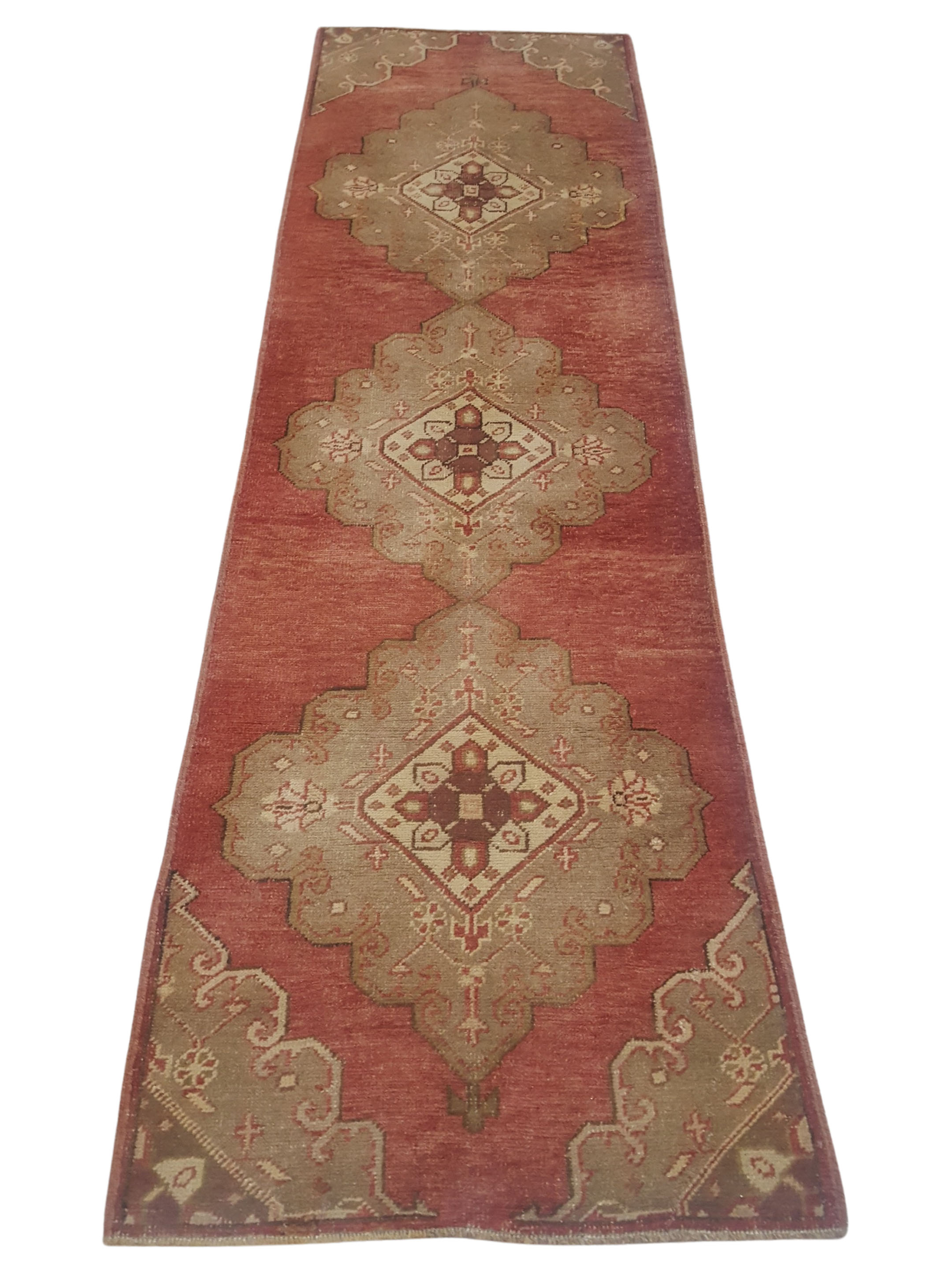 Anatolia Hand Knotted Orange 3x9 - Image 3 of 4
