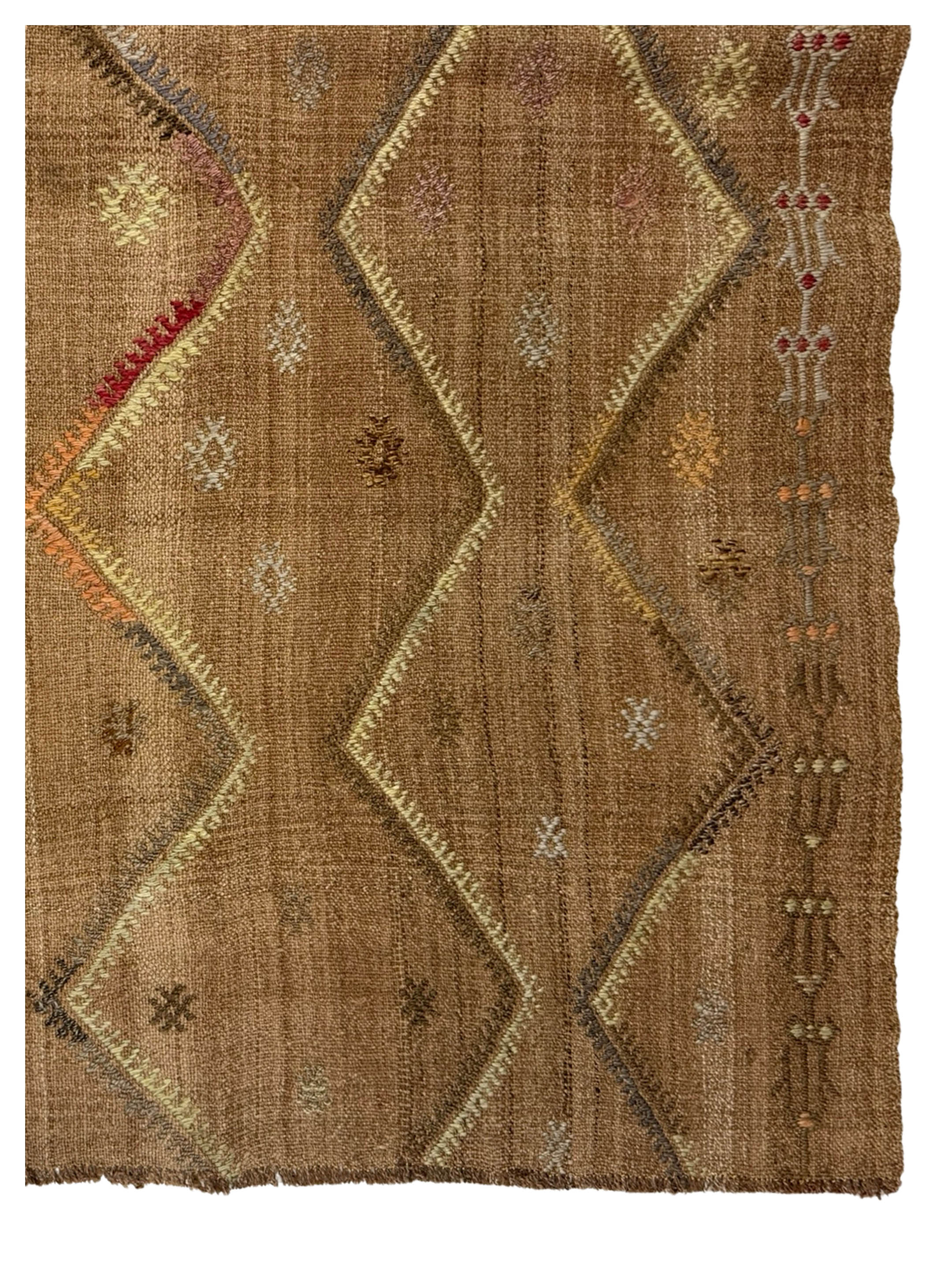 Vintage Kilim Hand Woven Camel 2.6x4 - Image 3 of 4