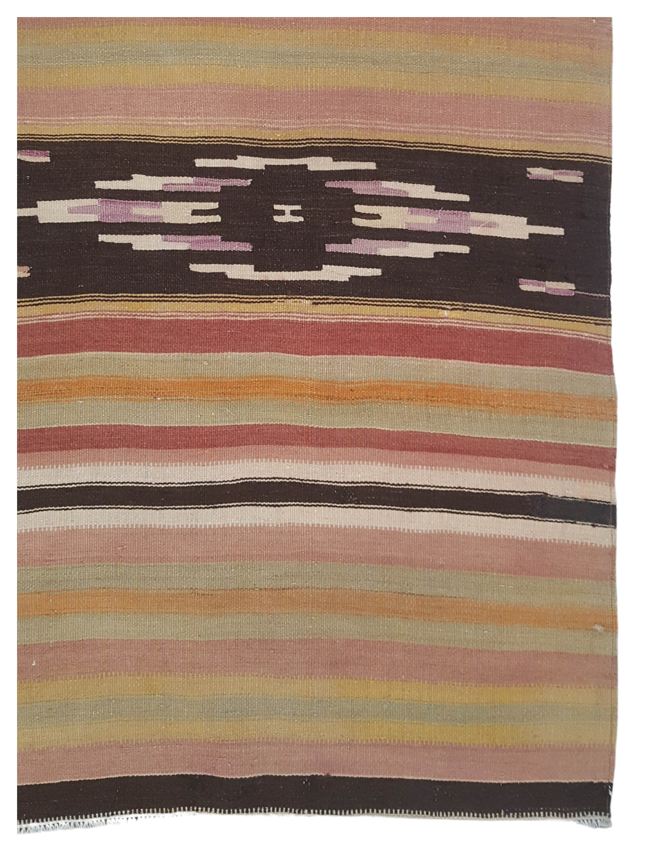 Vintage Kilim Hand Woven Latte 3x9 - Image 2 of 4