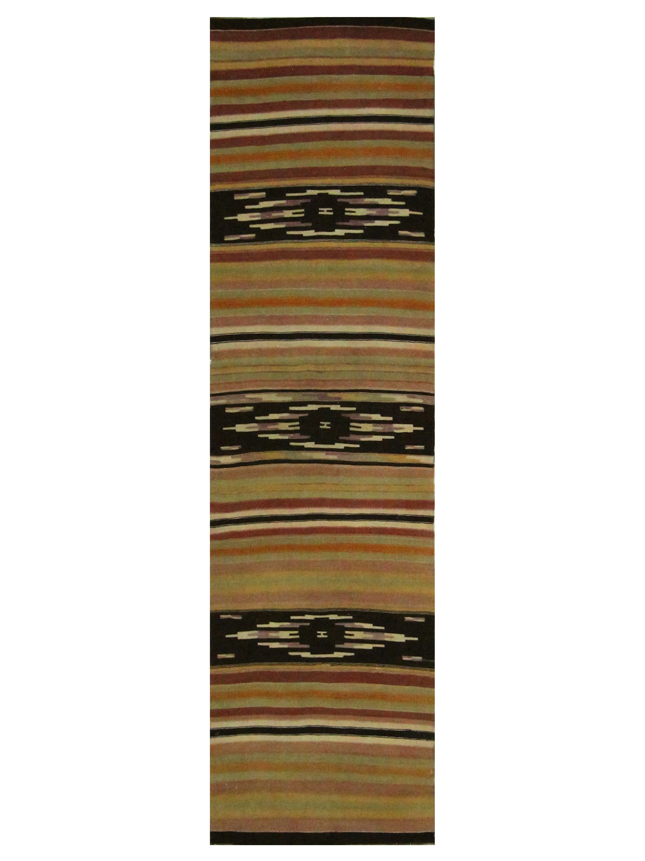 Vintage Kilim Hand Woven Latte 3x9