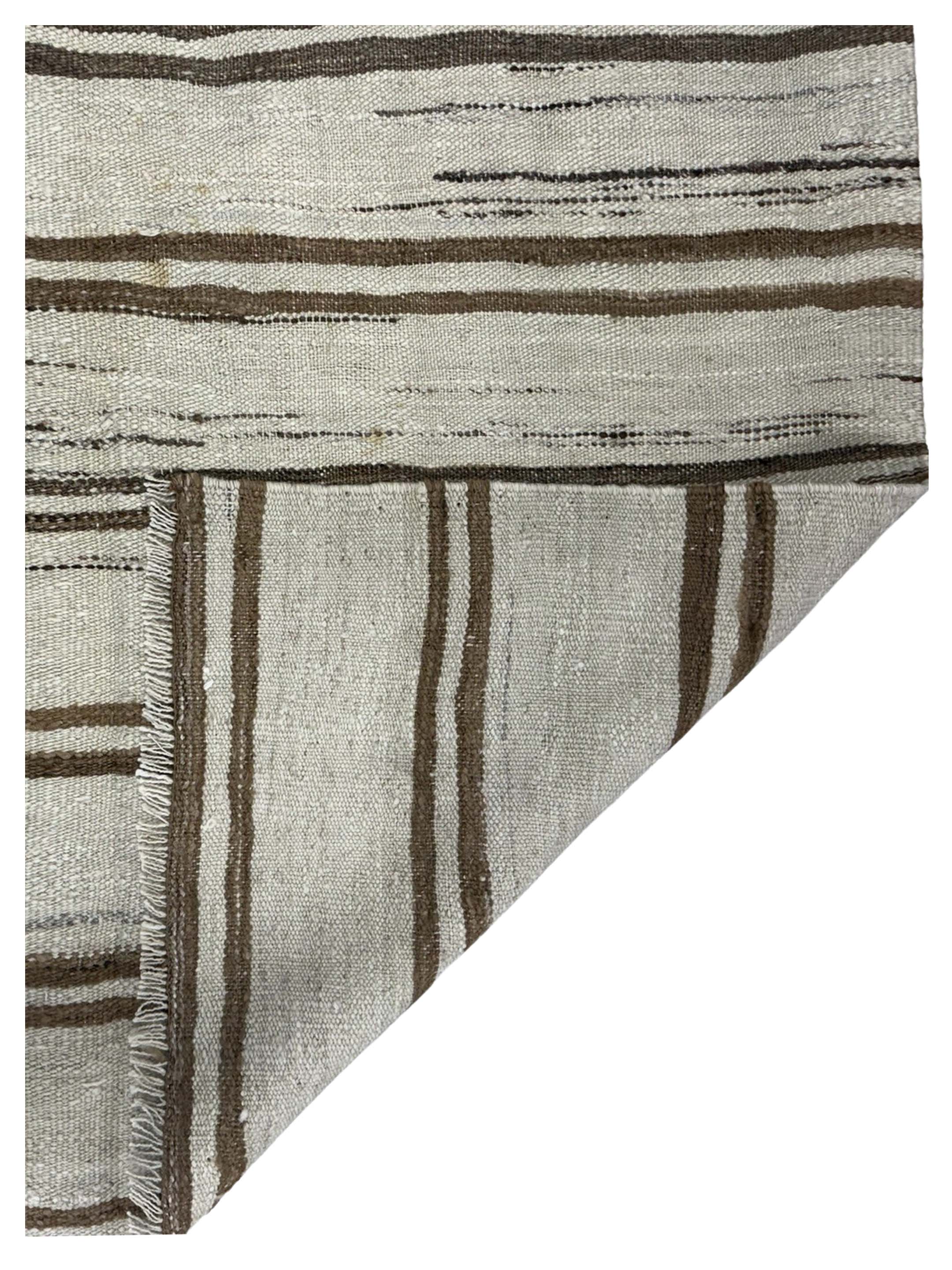 Vintage Kilim Hand Woven Ivory 4x4 - Image 3 of 3