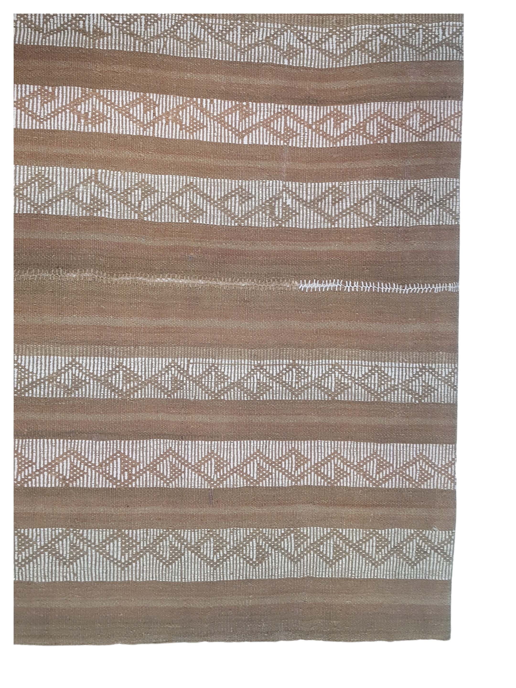 Vintage Kilim Hand Woven Latte 3x10 - Image 2 of 4