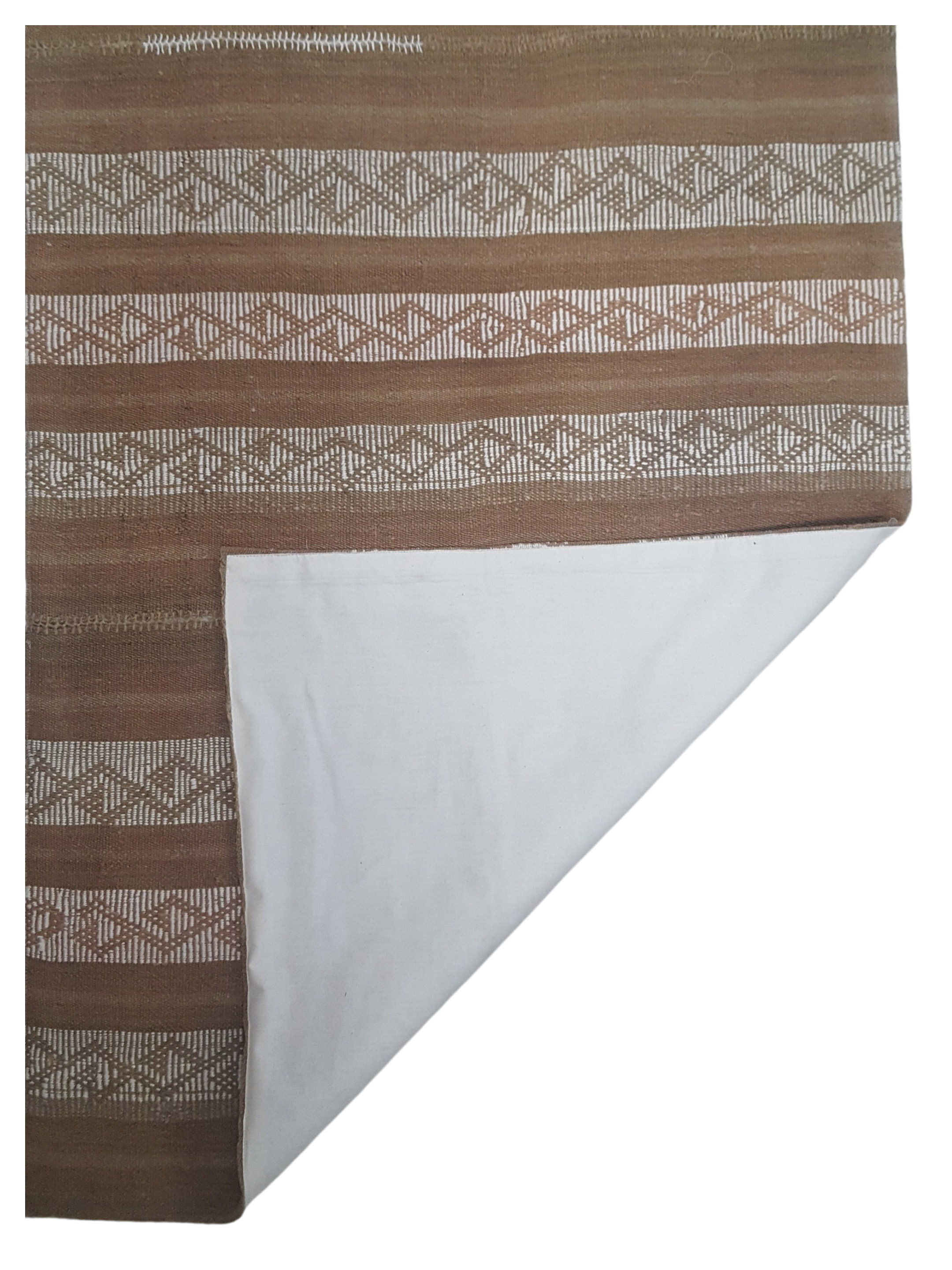 Vintage Kilim Hand Woven Latte 3x10 - Image 4 of 4