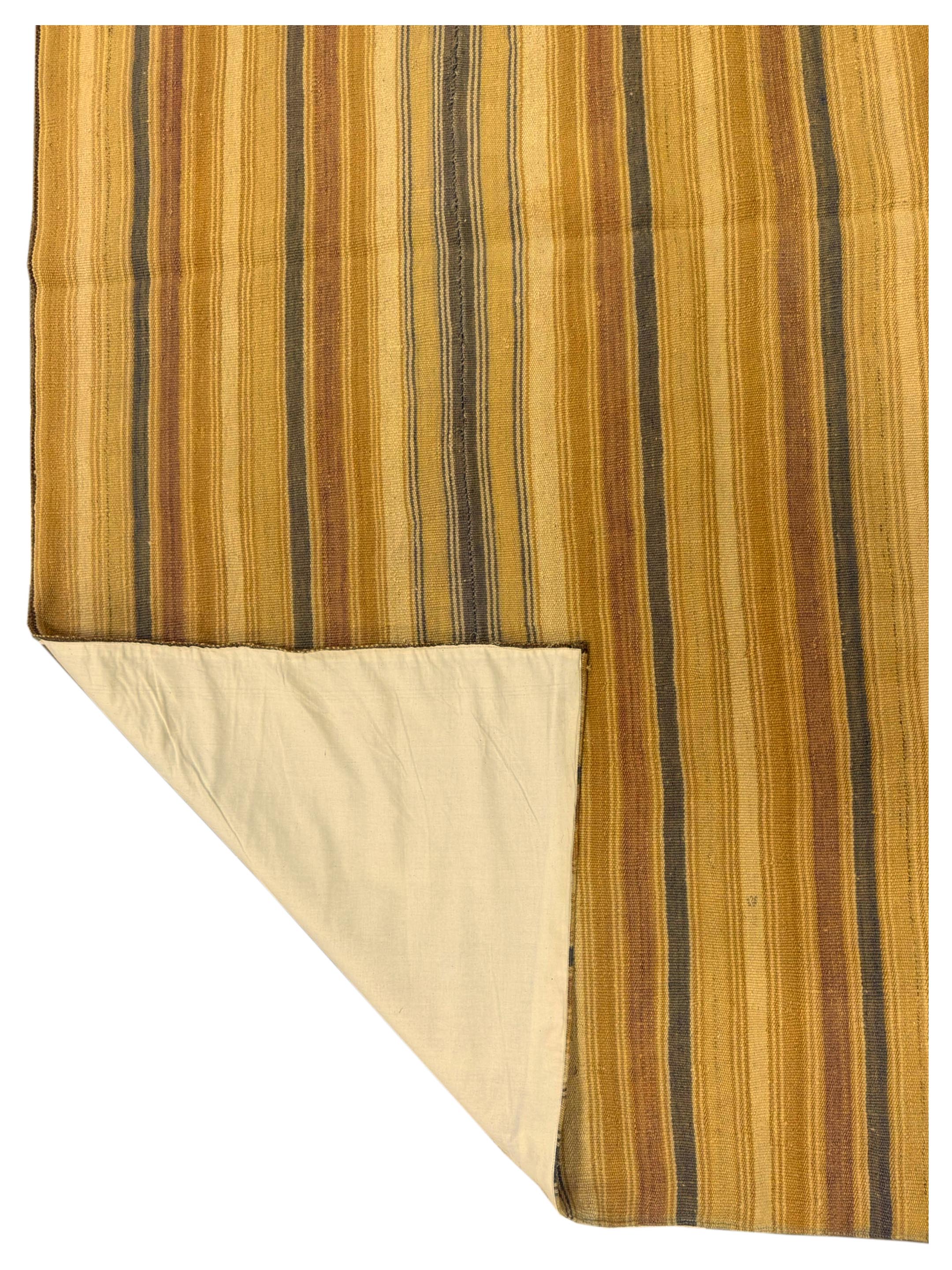 Vintage Kilim Hand Woven Yellow 5x7 - Image 4 of 4