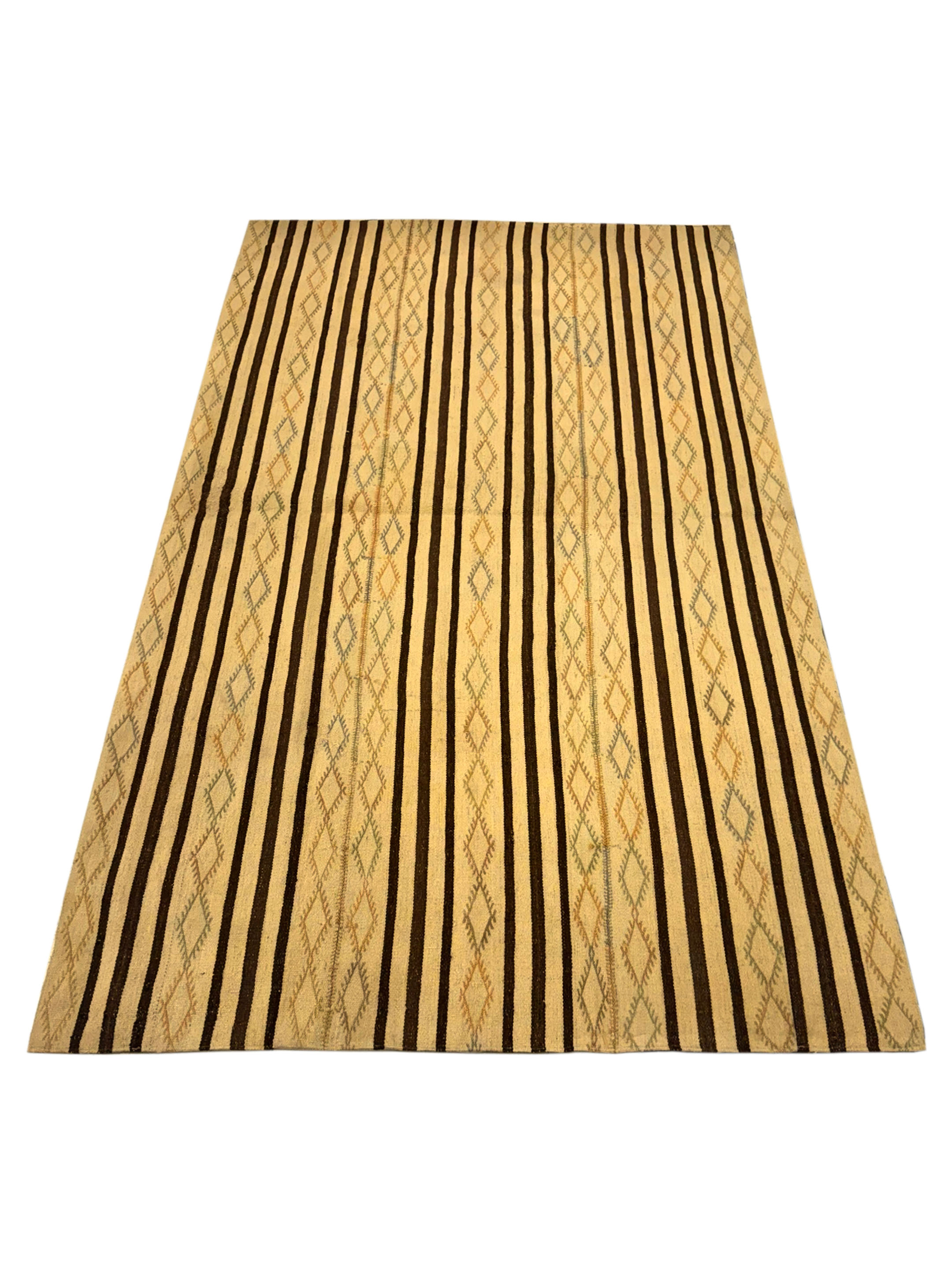 Vintage Kilim Hand Woven Ivory 5x8 - Image 2 of 4
