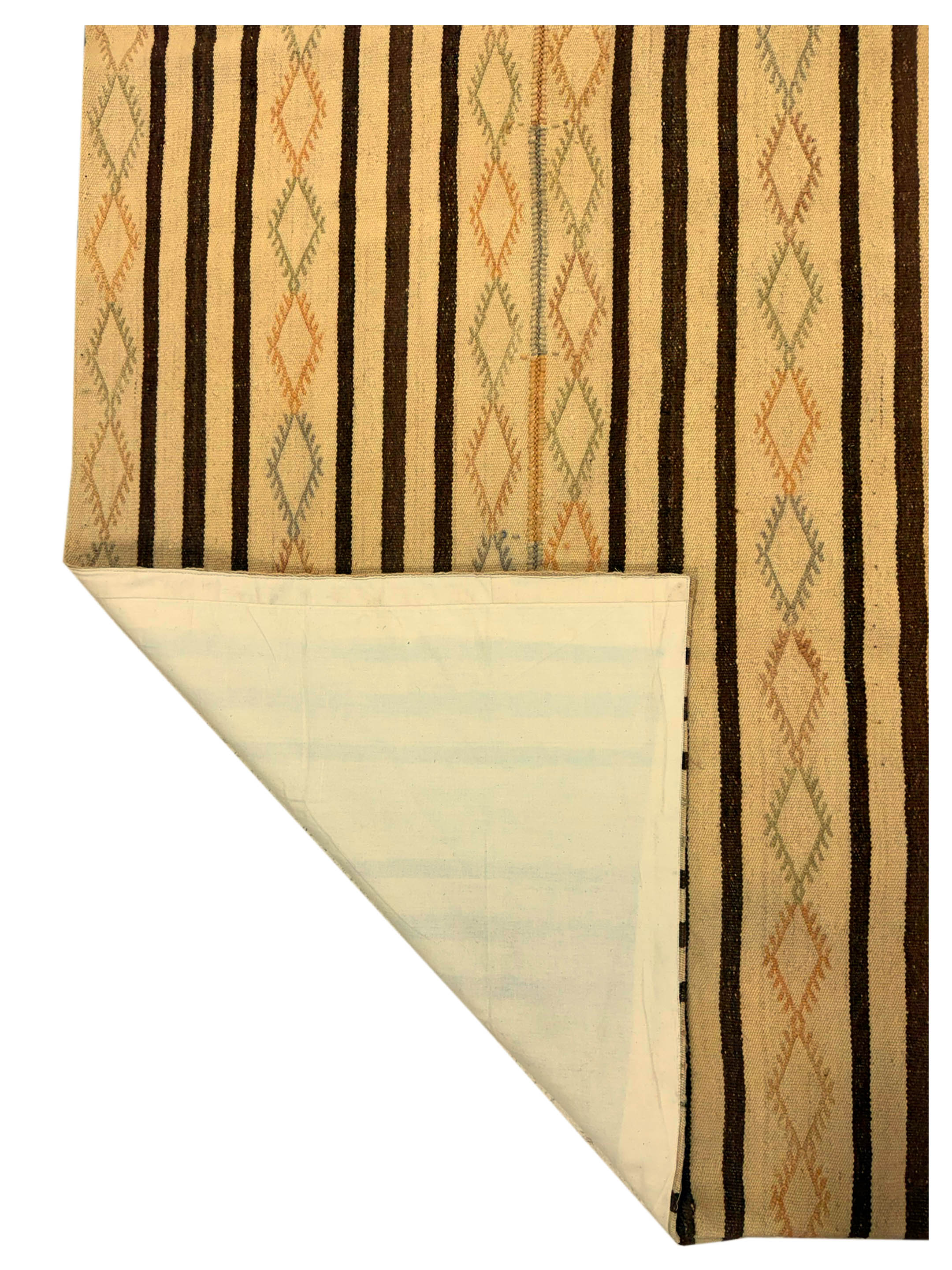 Vintage Kilim Hand Woven Ivory 5x8 - Image 4 of 4