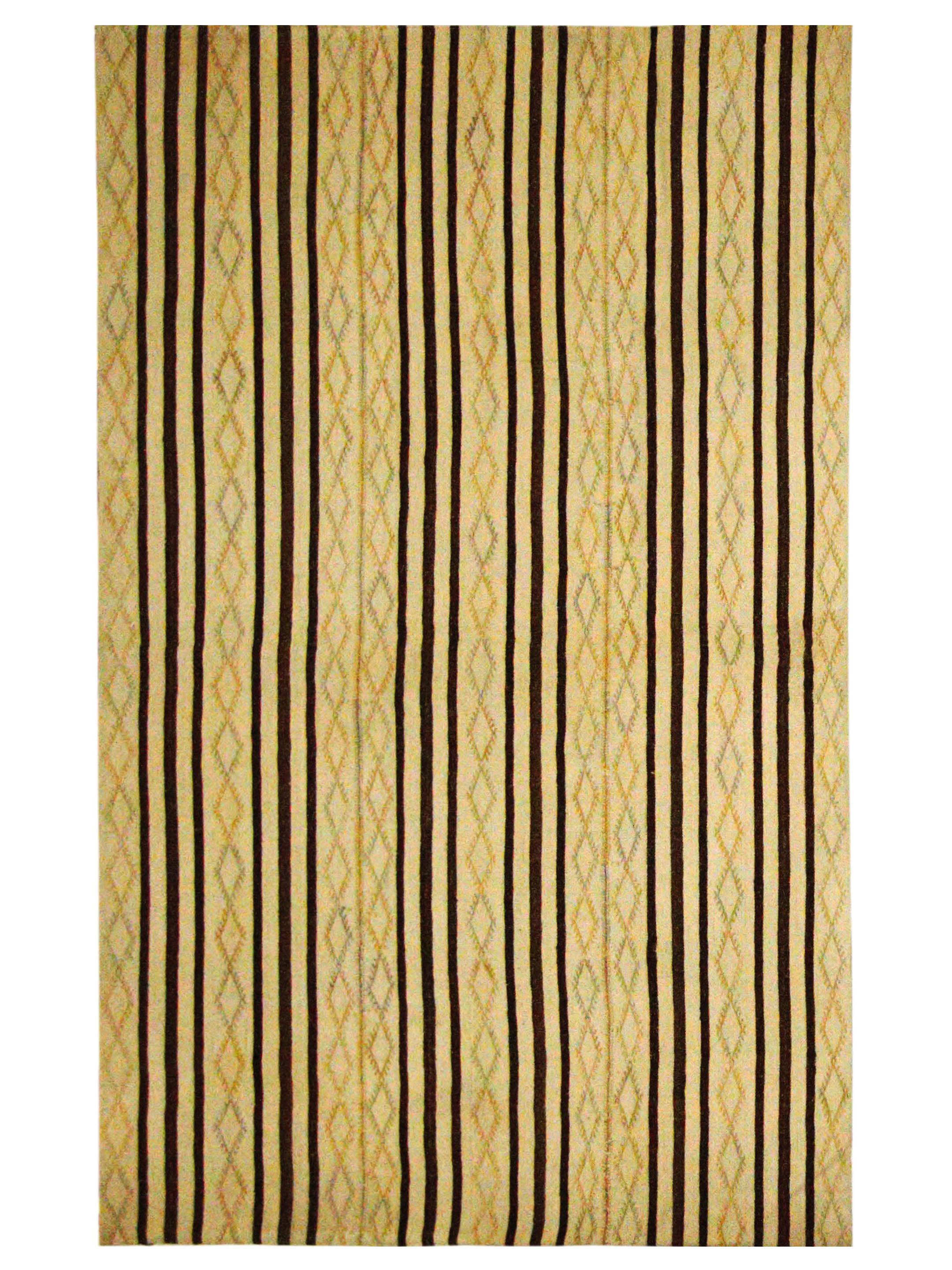 Vintage Kilim Hand Woven Ivory 5x8