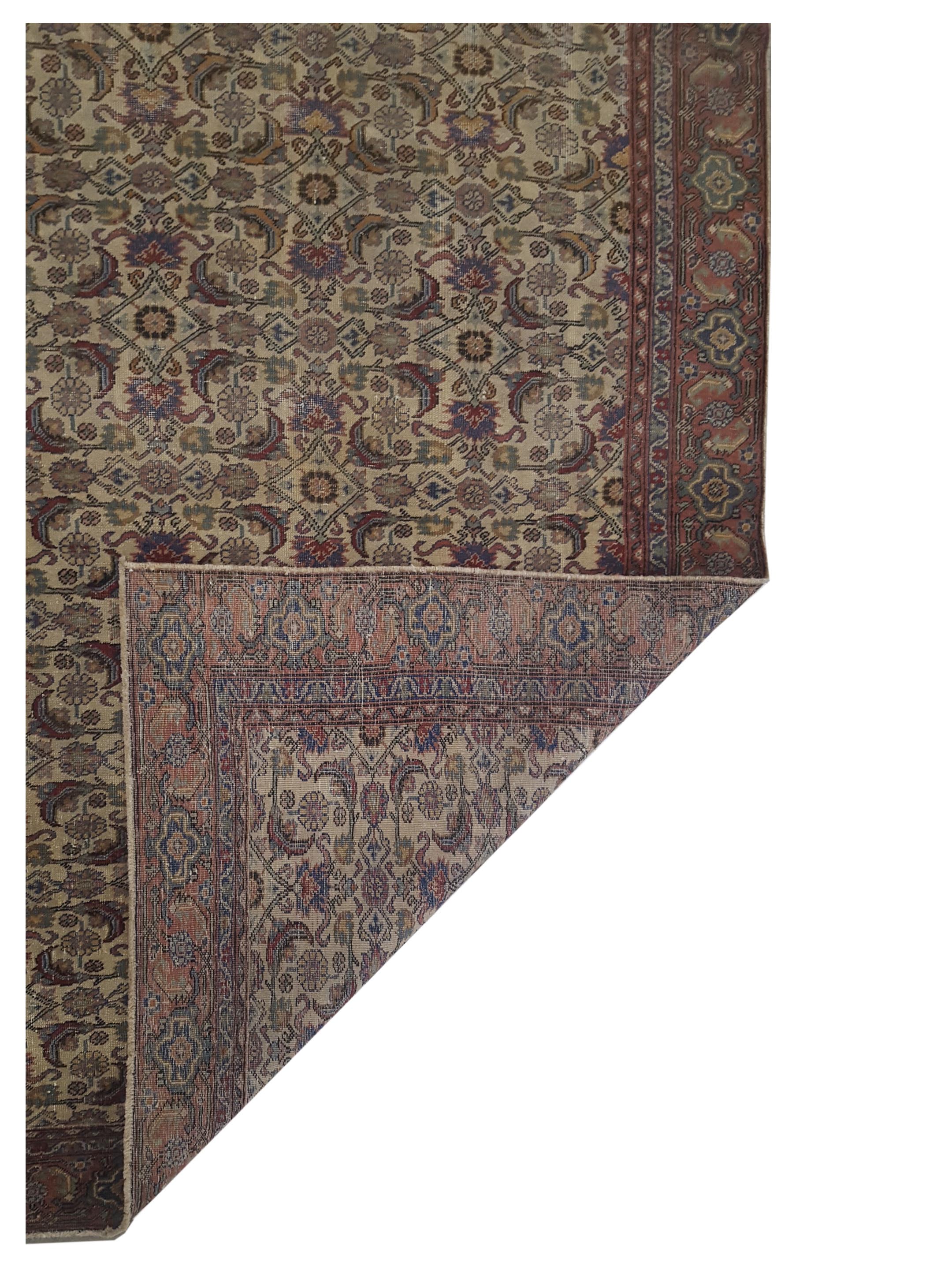 Antique Farahan Ivory 3x5 - Image 3 of 3