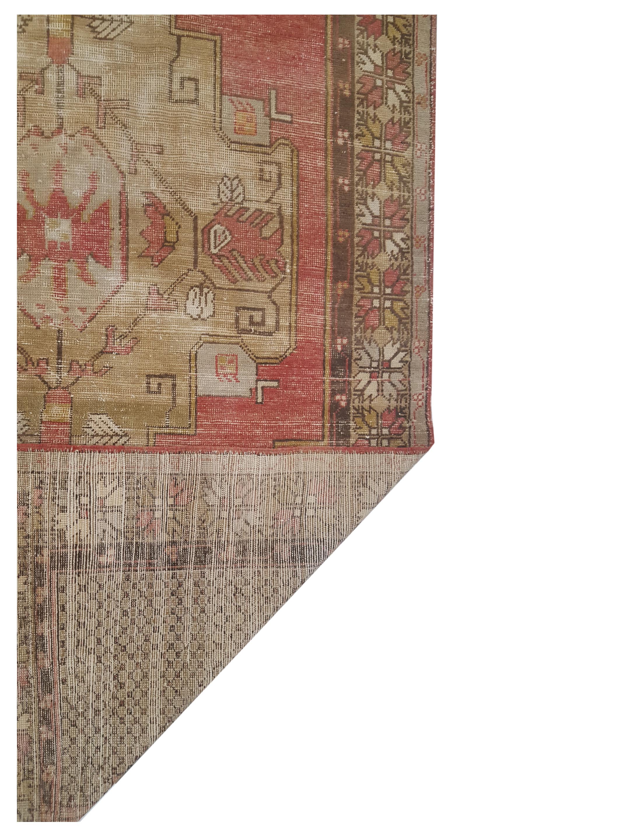 Anatolia Hand Knotted Coral 5x9 - Image 3 of 3