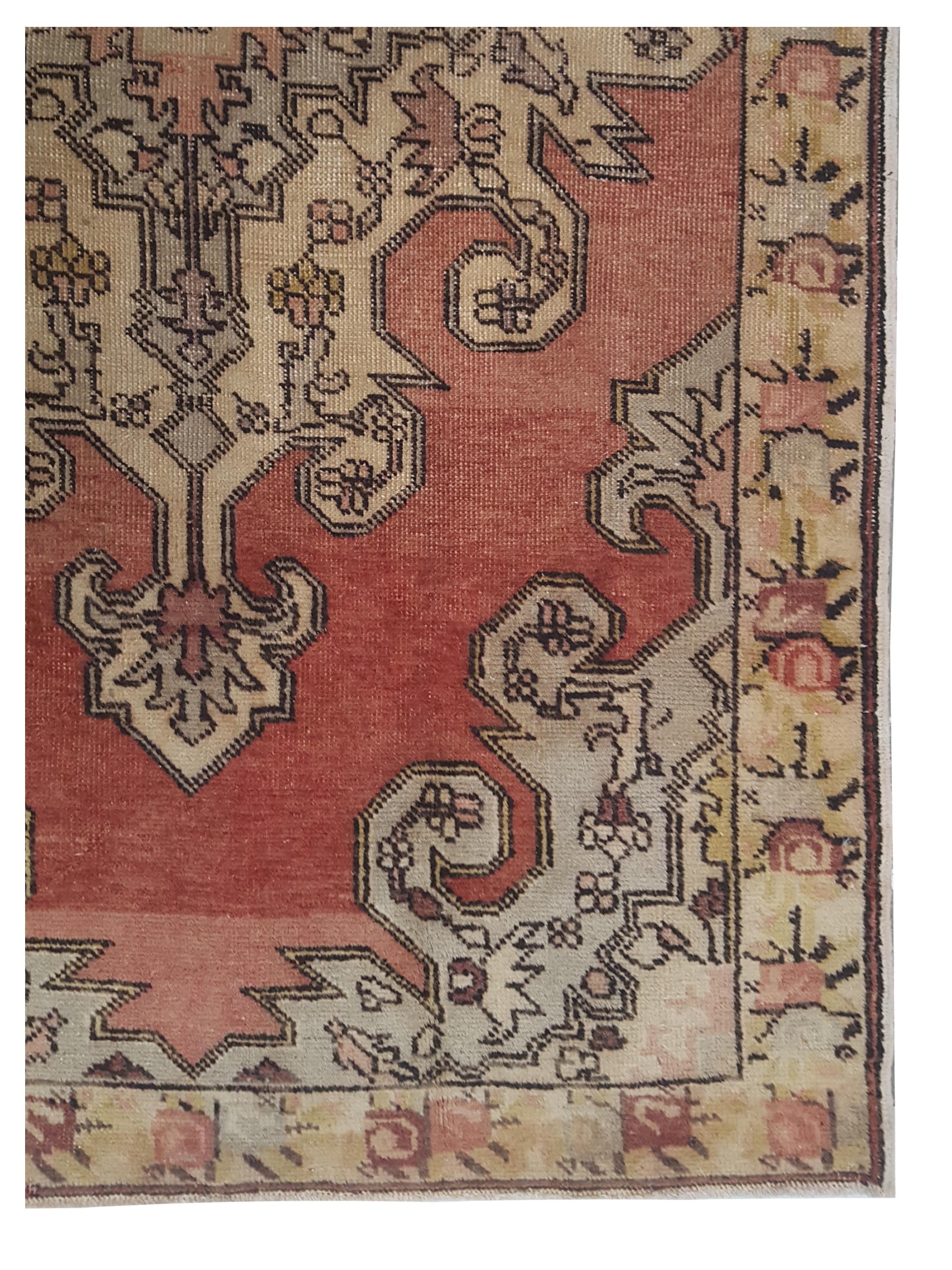 Anatolia Hand Knotted Coral 4x6 - Image 3 of 4