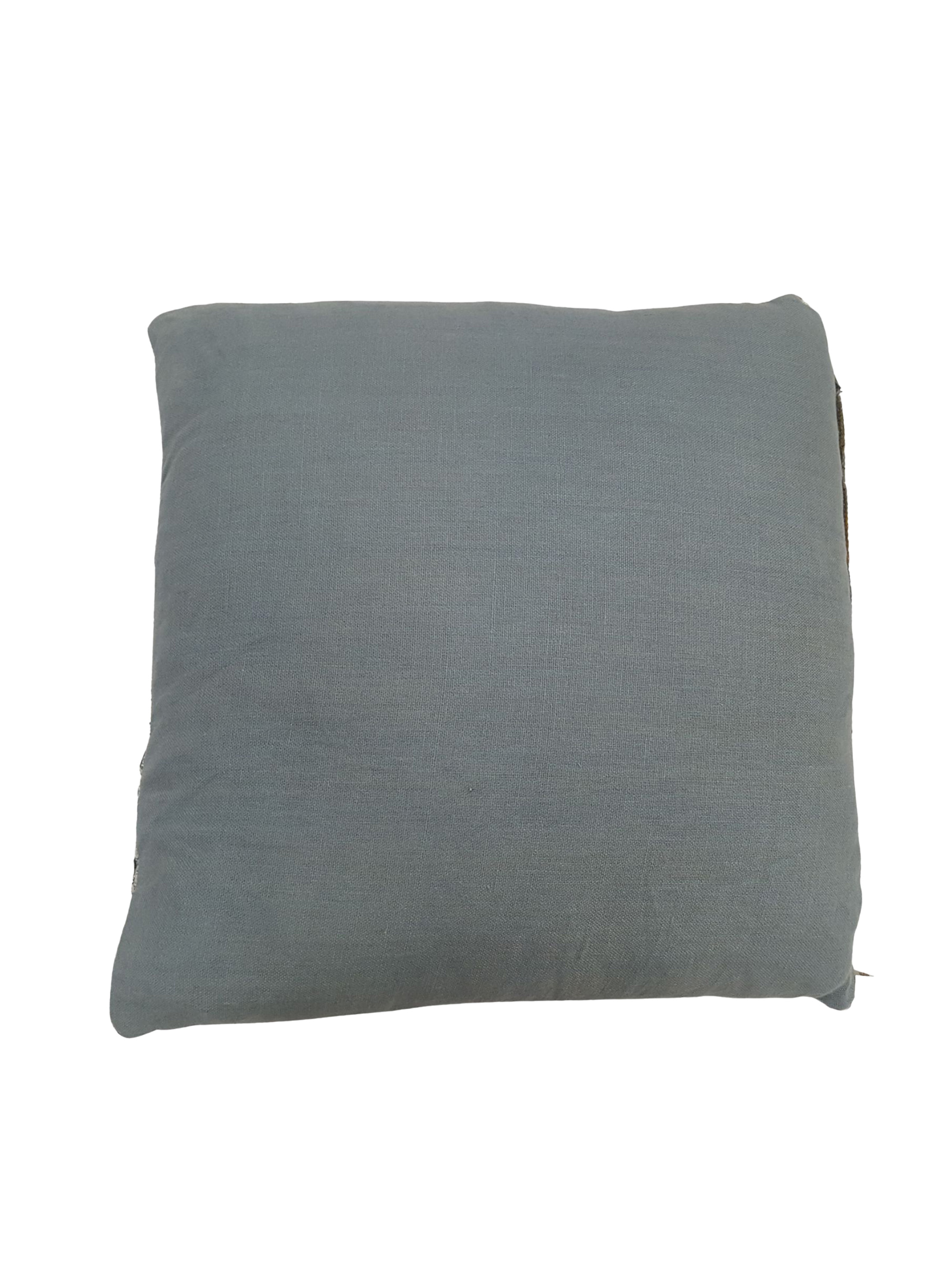 Vintage Quilt Pillow Hand Knotted Green 3x3 - Image 3 of 3