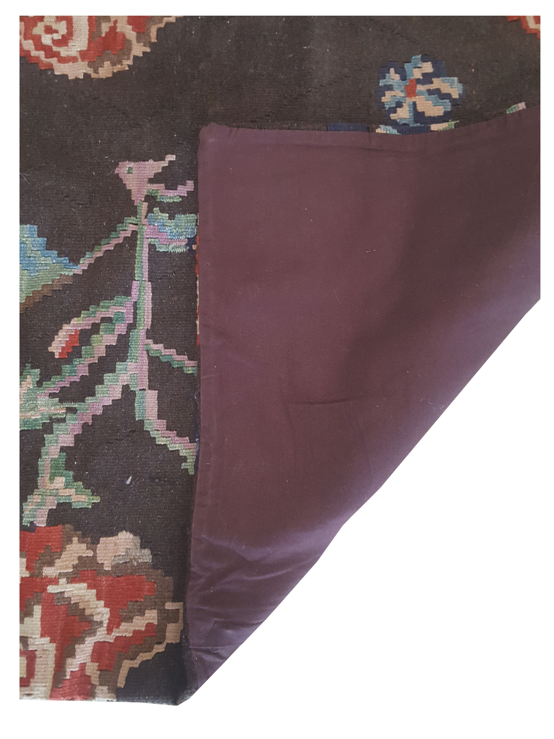 Pillow Hand Knotted Mocha 3x3 - Image 3 of 3