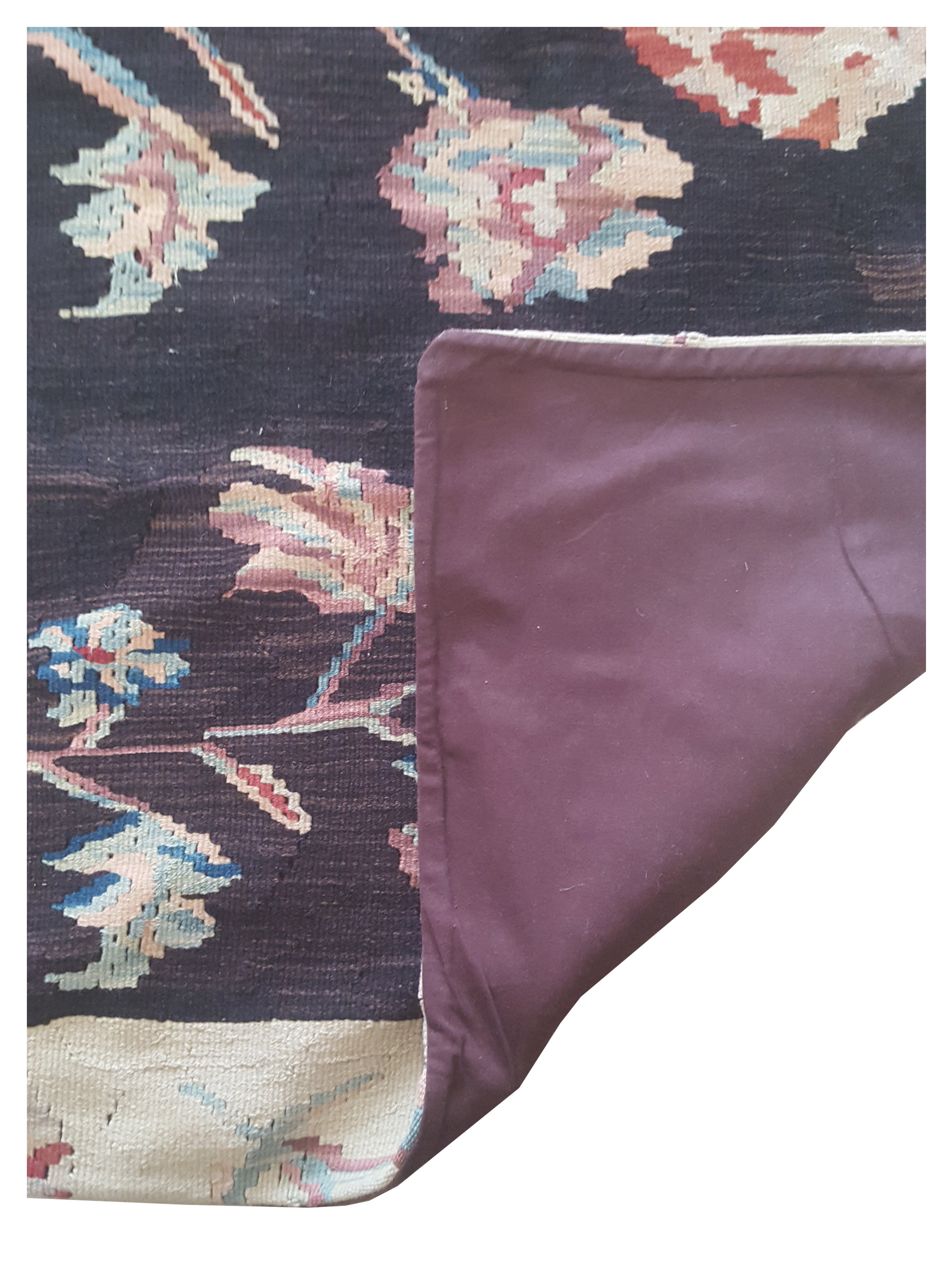 Pillow Hand Knotted Mocha 3x3 - Image 3 of 3