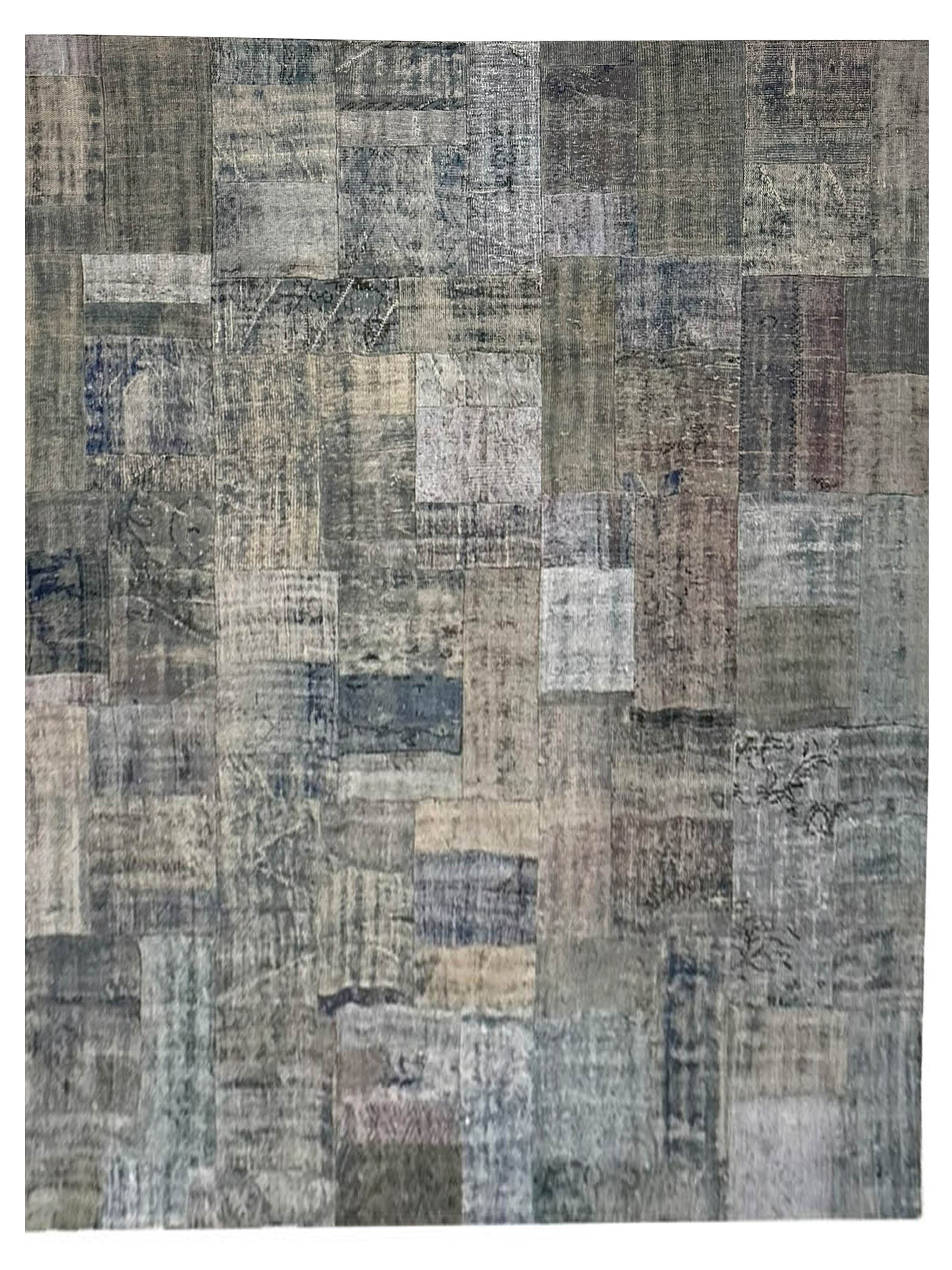 Vintage Fragments Hand Knotted Lt.Gray 9x12
