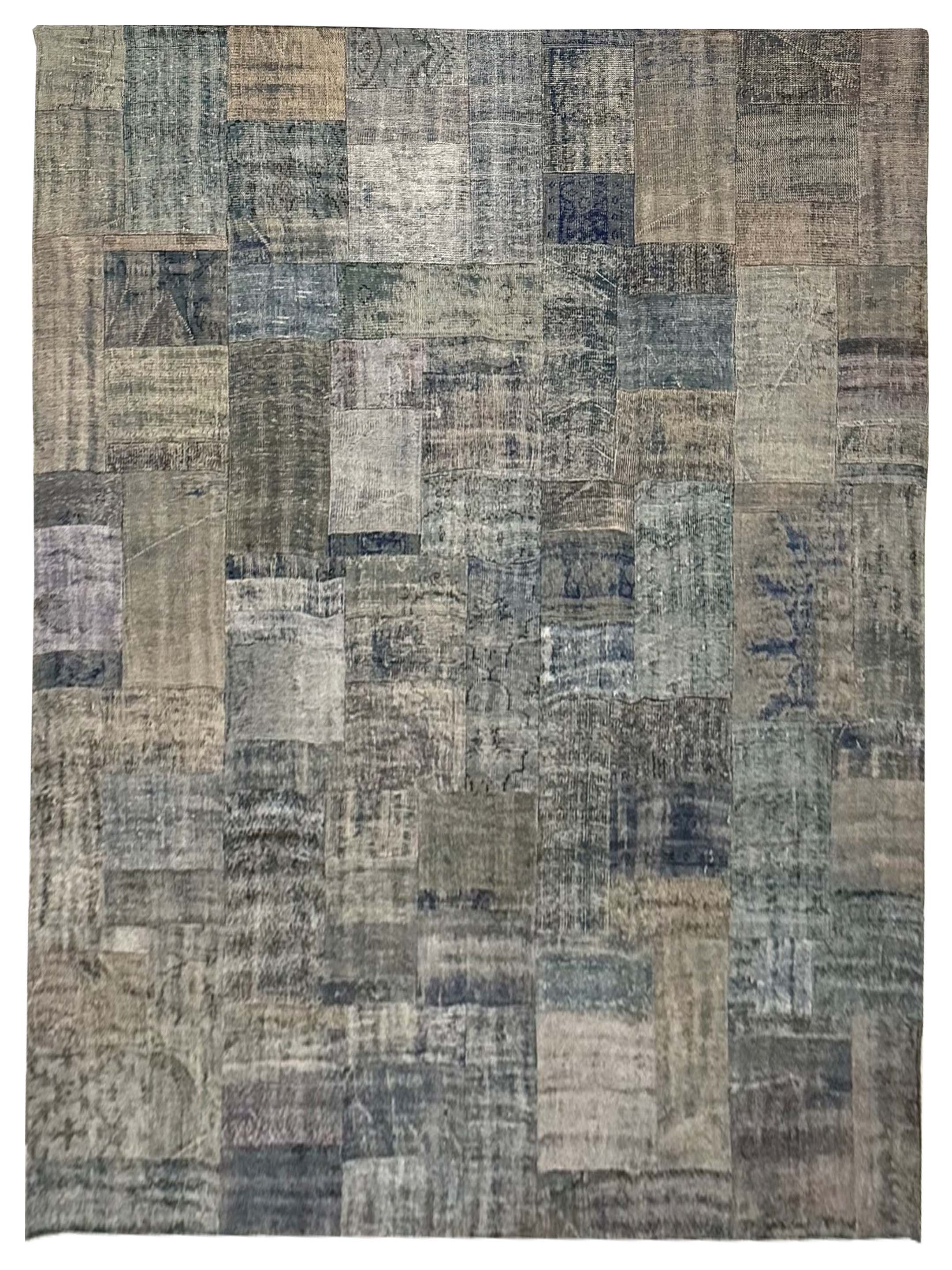Vintage Fragments Hand Knotted Lt.Gray 9x12