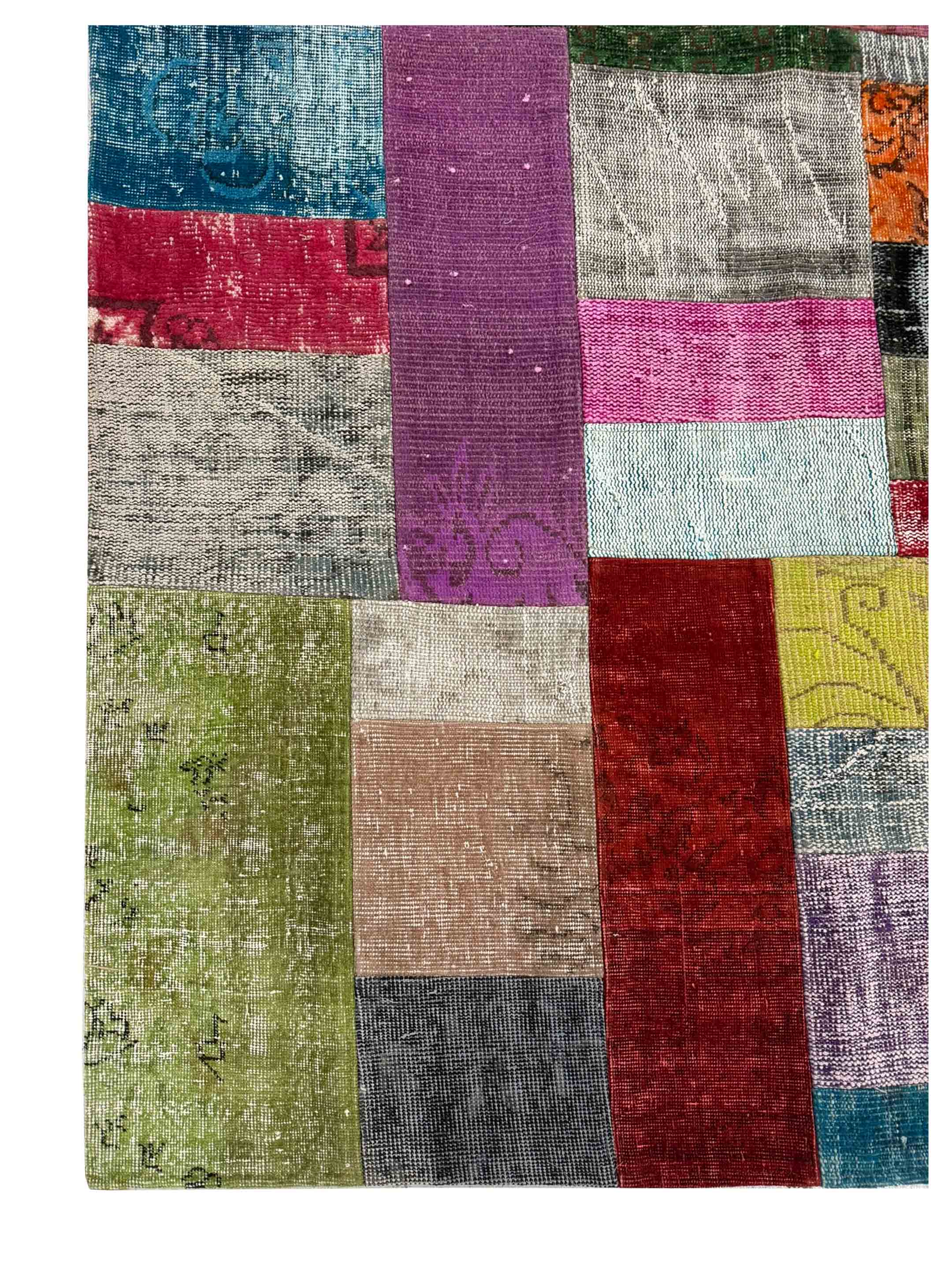 Vintage Fragments Hand Knotted Multi 9x12 - Image 3 of 4