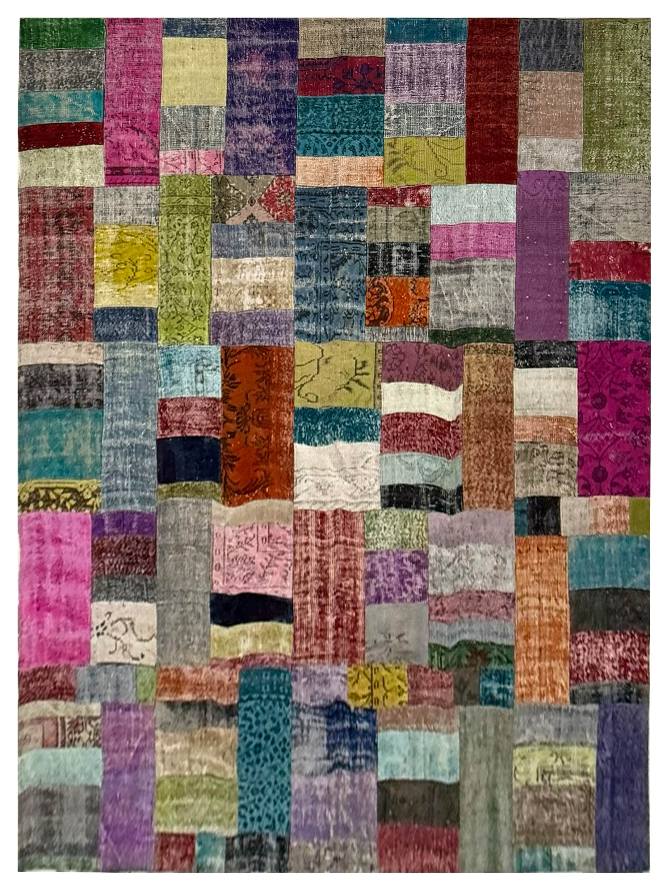 Vintage Fragments Hand Knotted Multi 9x12