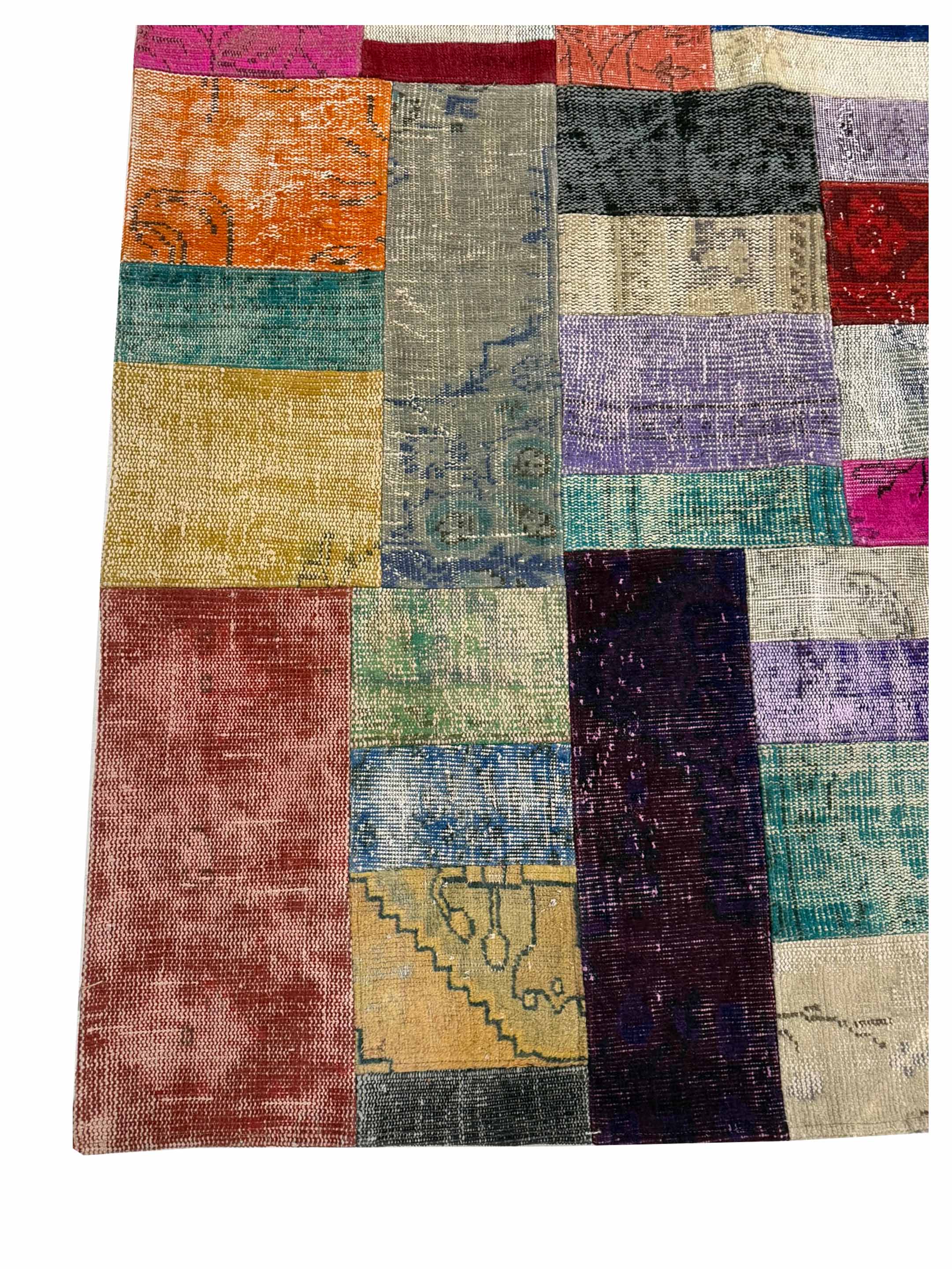 Vintage Fragments Hand Knotted Multi 9x12 - Image 2 of 4